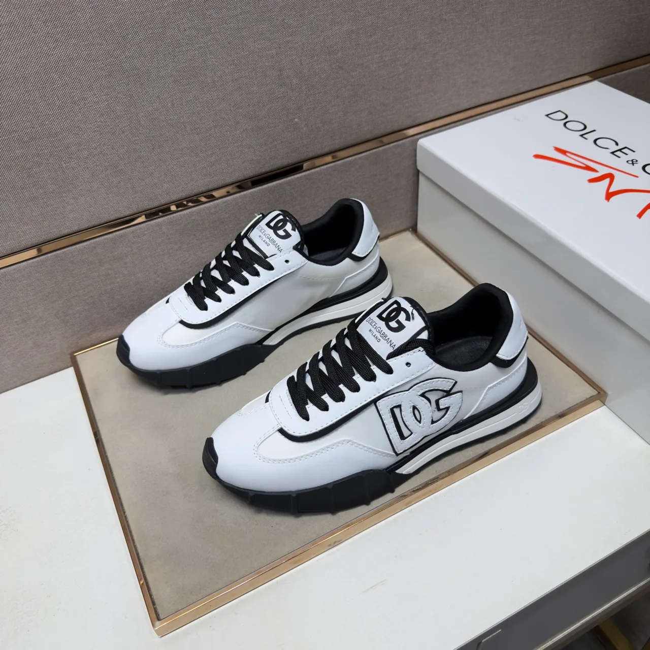 Dolce & Gabbana Glossy Sneakers in White · view 2