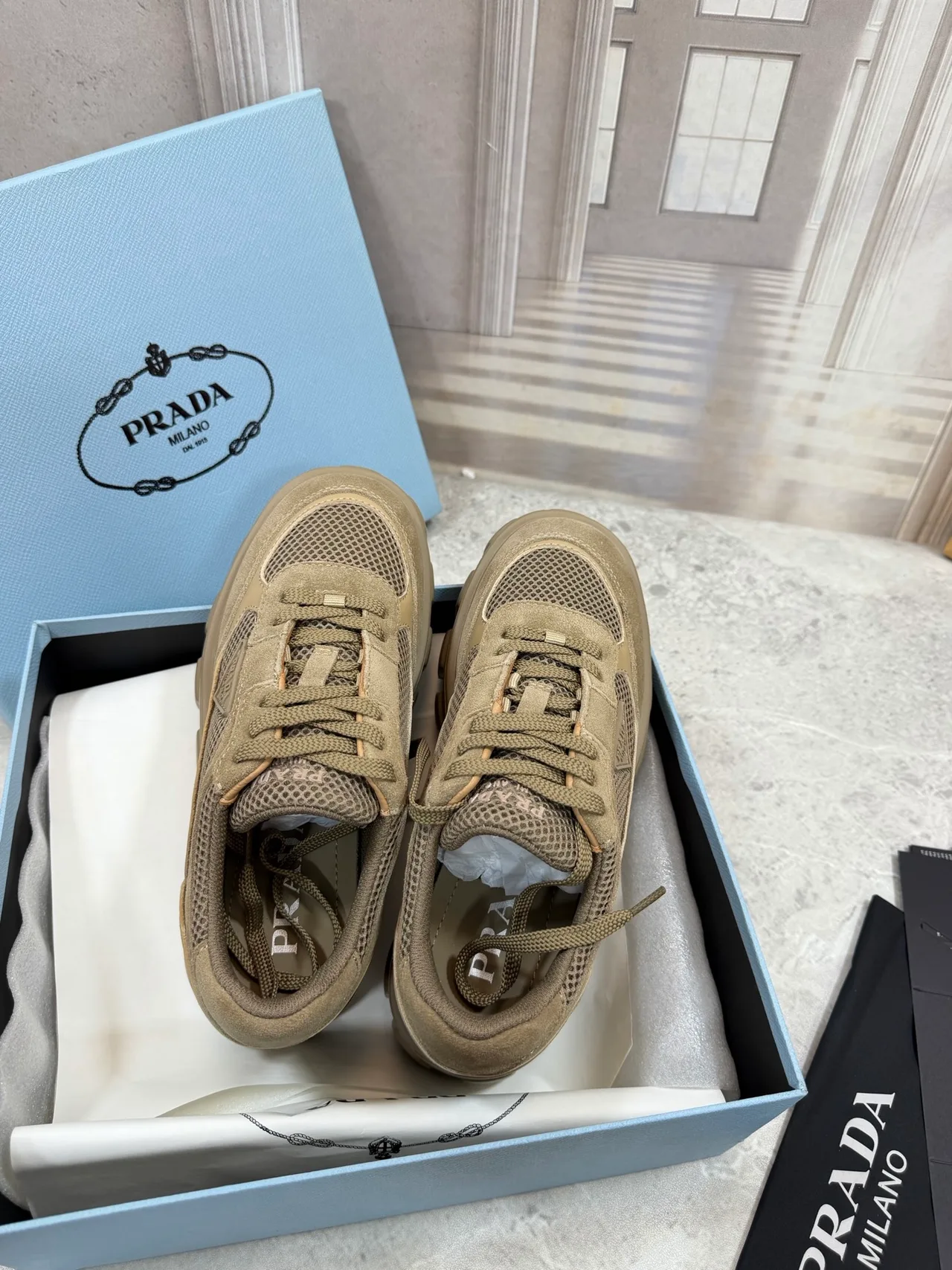 Prada Sneakers in Beige · view 2