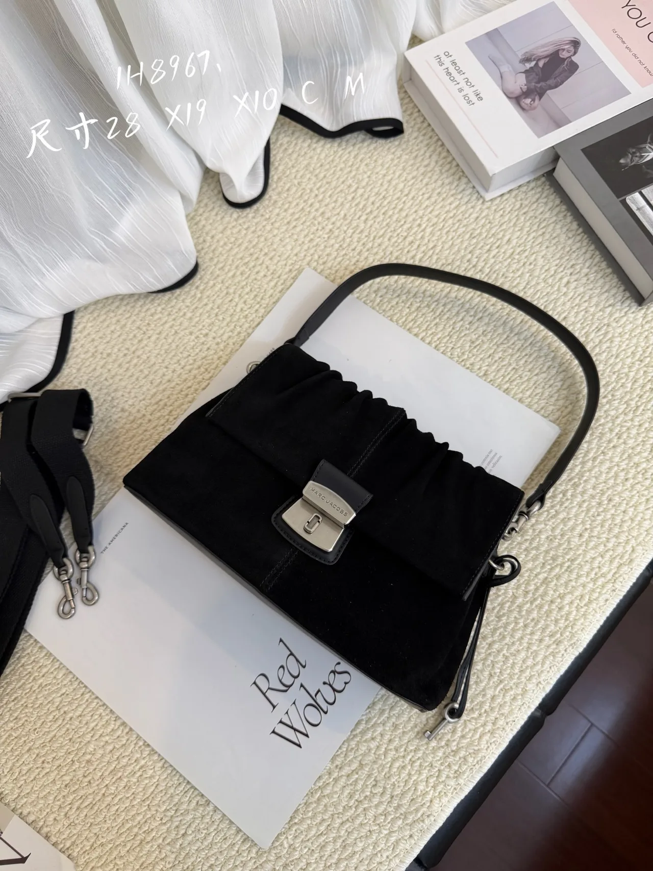 Marc Jacobs Cowhide Matte Top-Handle Bag in Black · view 1