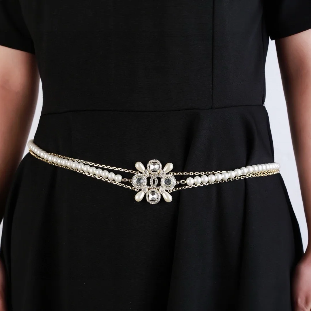 Chanel Chain Belt in White · view 2