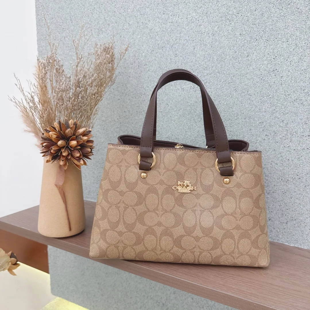 Coach Signature Tote in Grey & Beige · view 4
