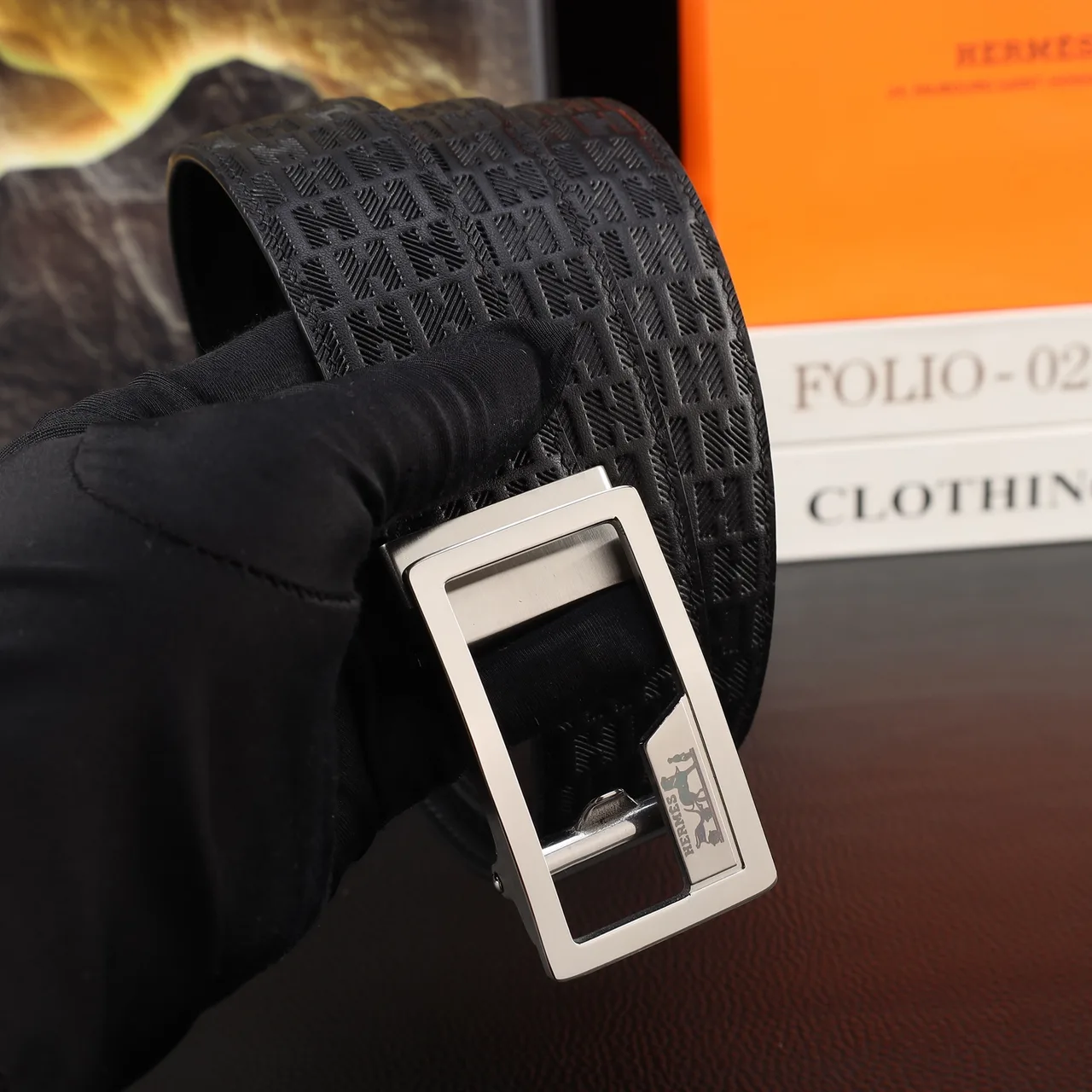 Hermes Automatic Belt in Black · view 5