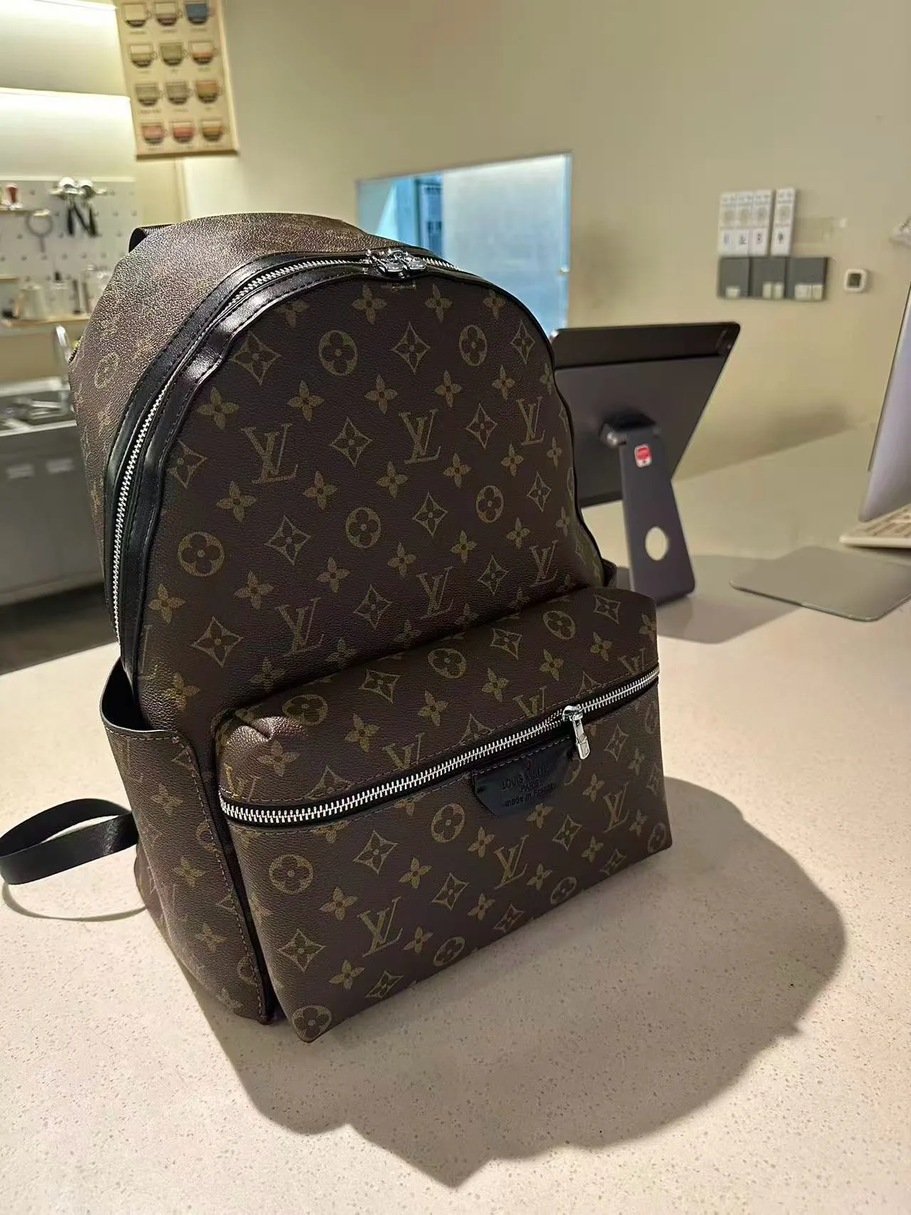 Louis Vuitton Monogram Backpack in Brown / Black · view 6