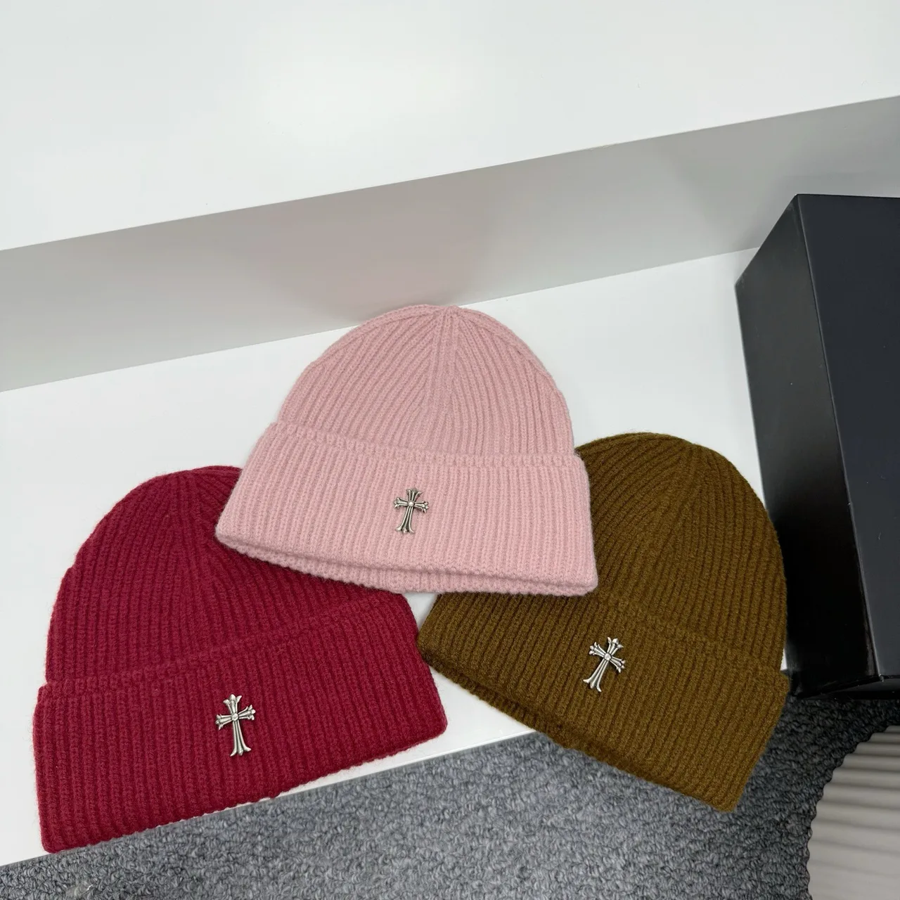 Chrome Hearts Beanie in Grey & Brown & Yellow & Red & Green & Blue & Black & White & Pink & Burgundy · view 2