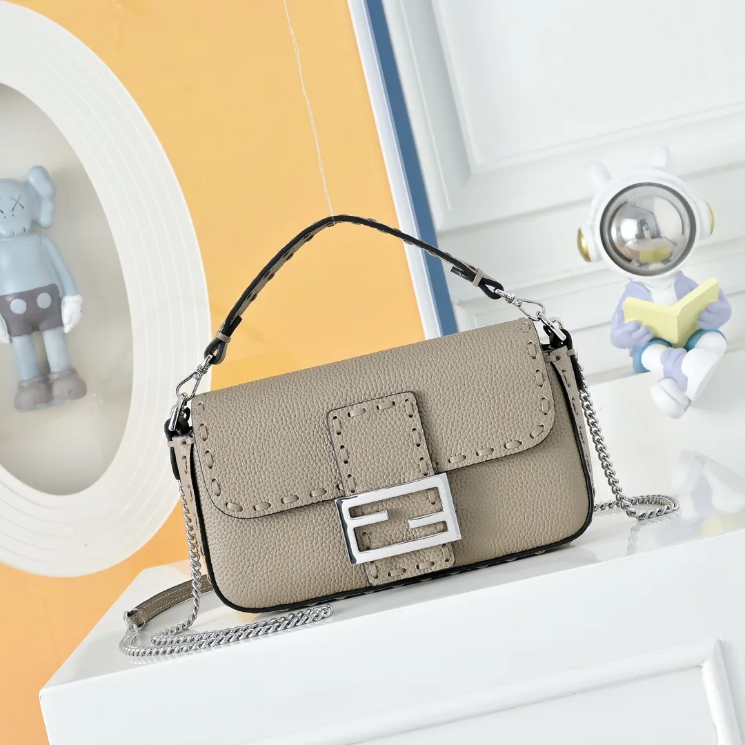 Fendi Baguette Smooth Bag in Grey · view 1