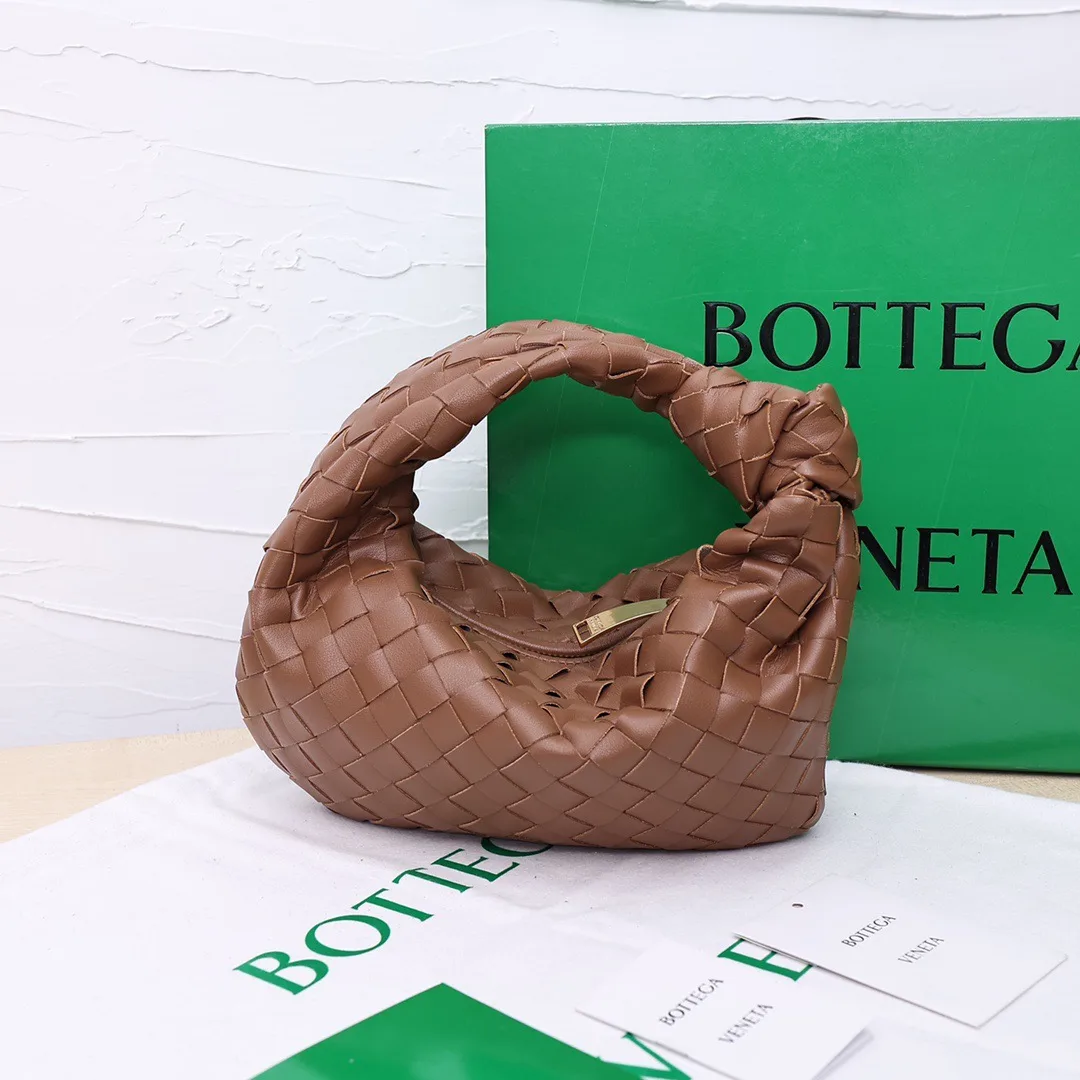 Bottega Veneta Sheepskin Woven Hobo Bag in Brown · view 3