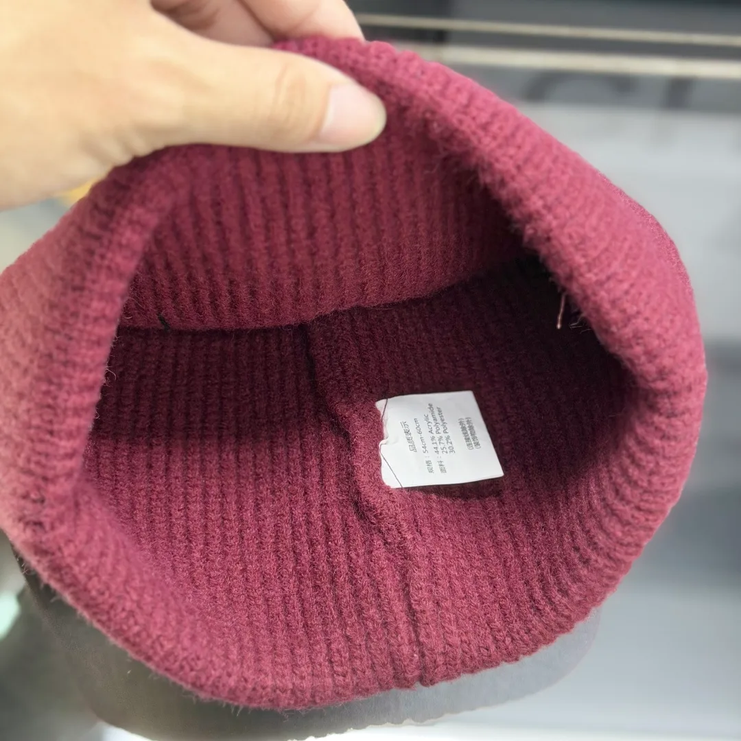 The North Face Beanie in Burgundy & Black & Grey & White & Beige · view 8