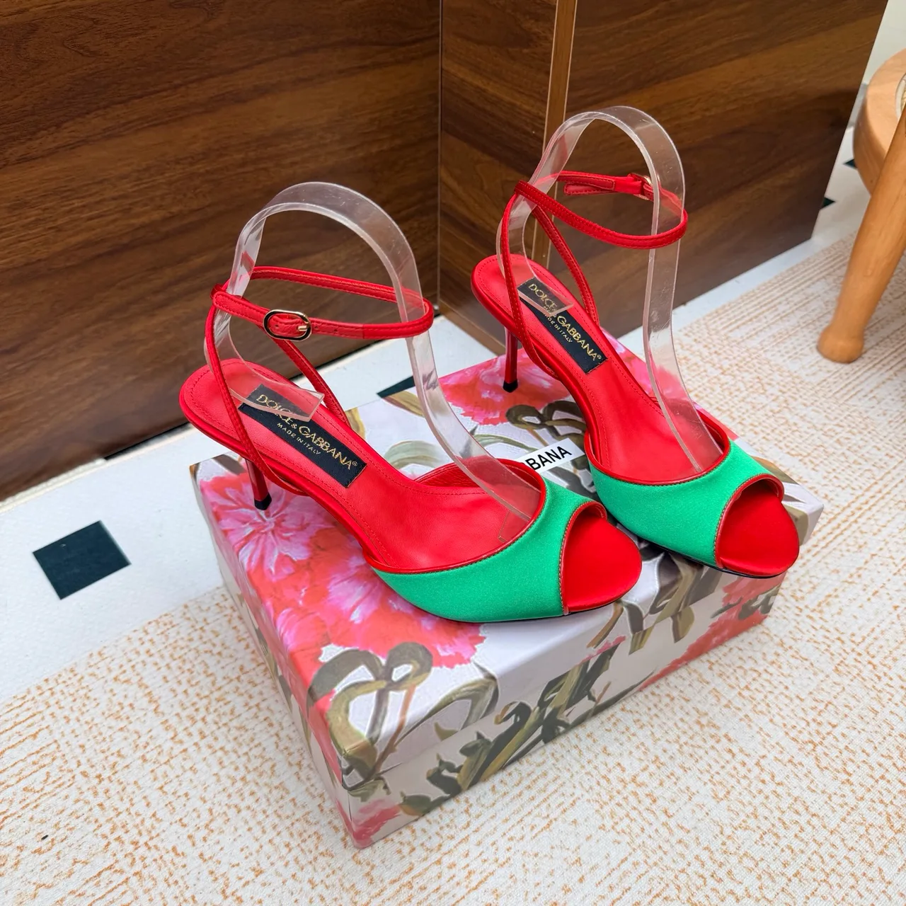 Dolce & Gabbana Heeled Sandals in Red · view 4
