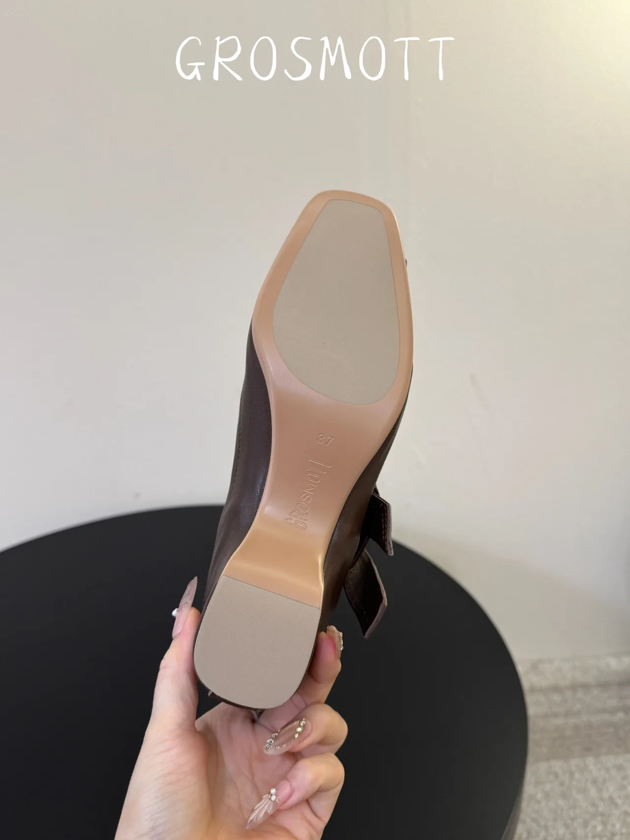 Sheepskin Smooth Pointed-Toe Buckle Ankle Boots in Brown · view 7