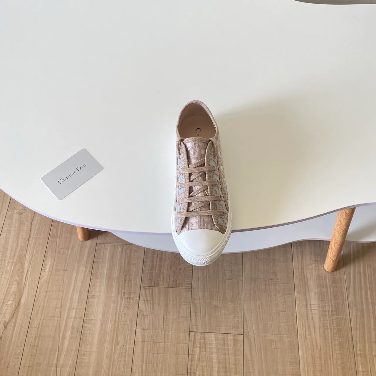 Dior Leather Smooth Sneakers in Beige · view 6