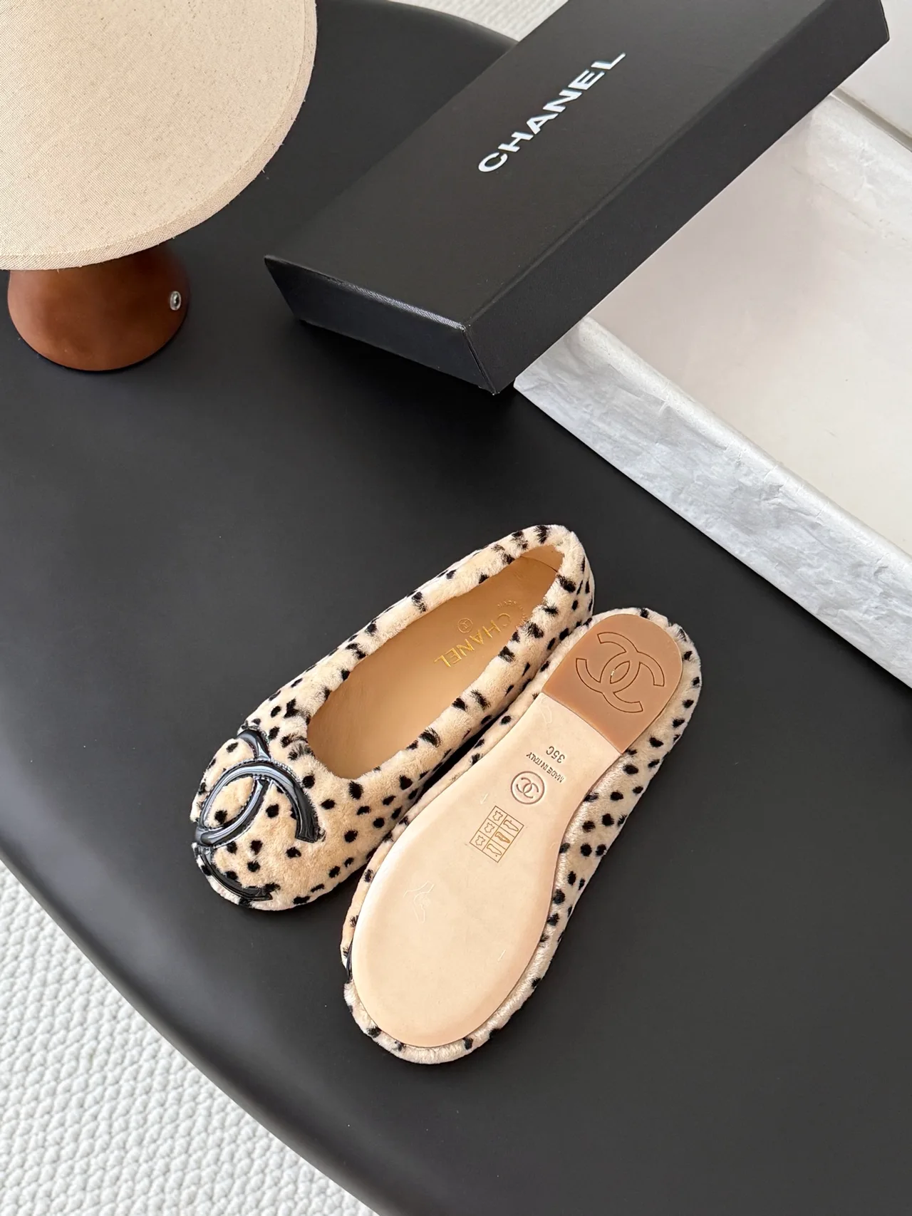 Chanel Wool Flats in Cream · view 7