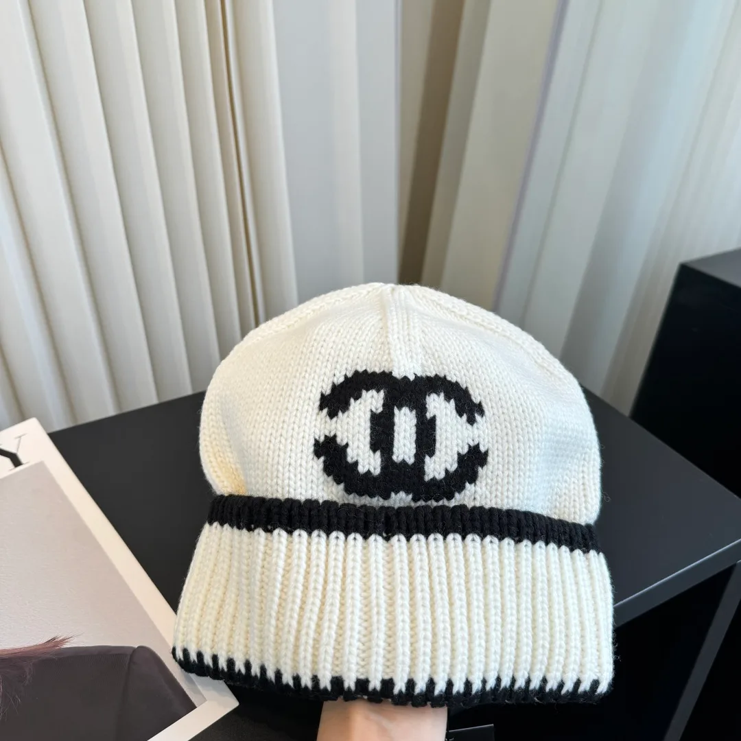 Chanel Knit Beanie in Cream · view 5