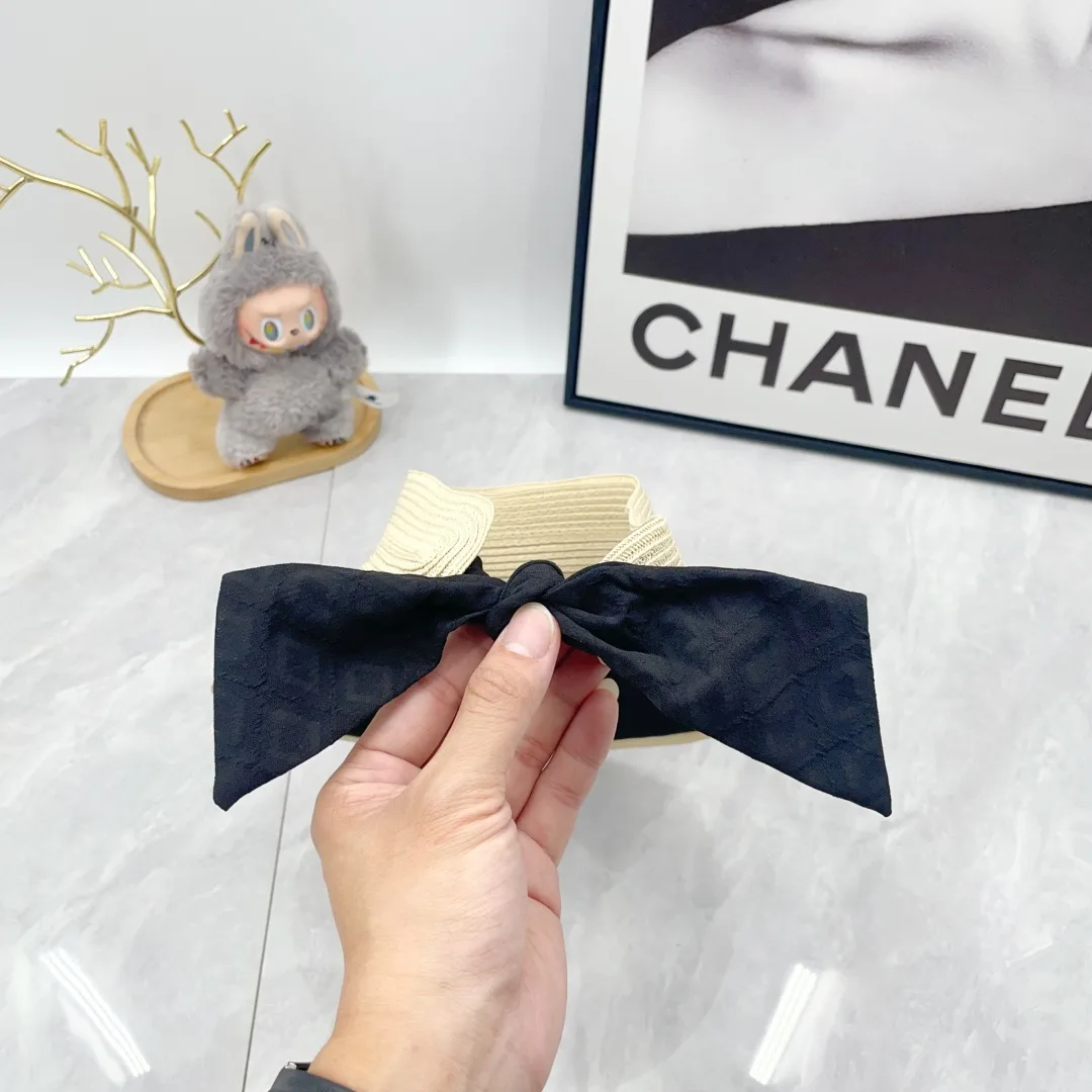 Chanel Woven Sun Visor in Black · view 8