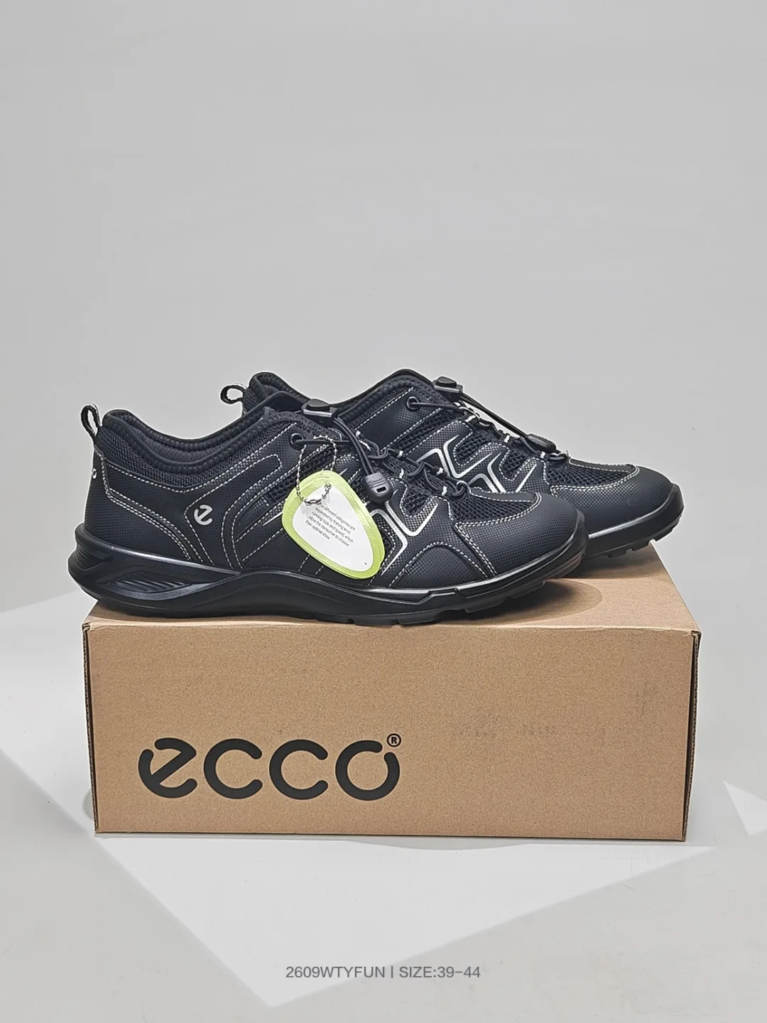 ECCO Lace-Up Sneakers in Black · view 4