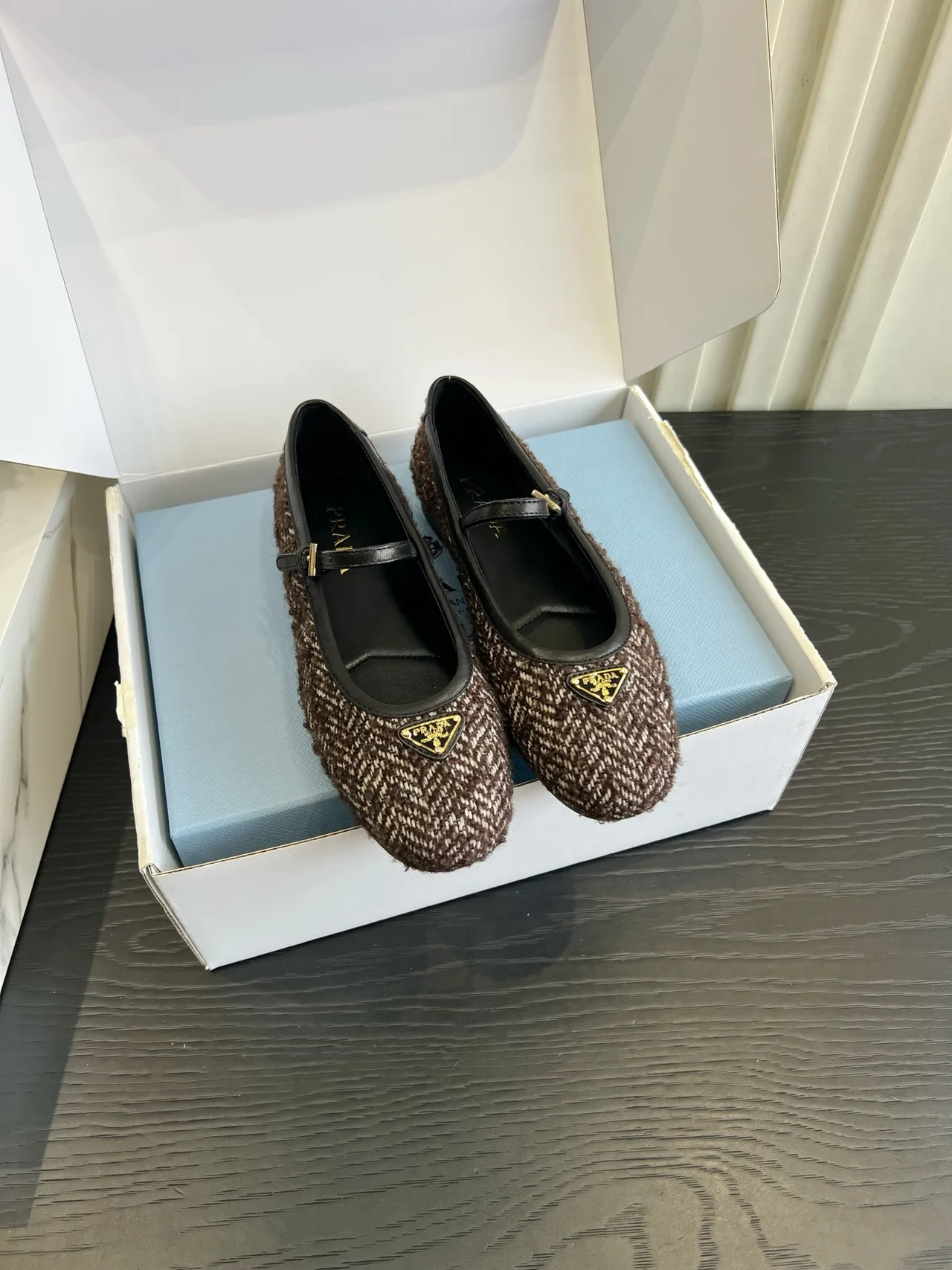 Prada Flats in Brown · view 1