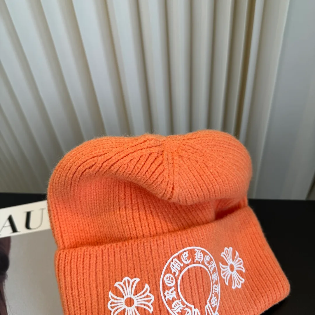 Chrome Hearts Embroidered Knit Beanie in Orange · view 7