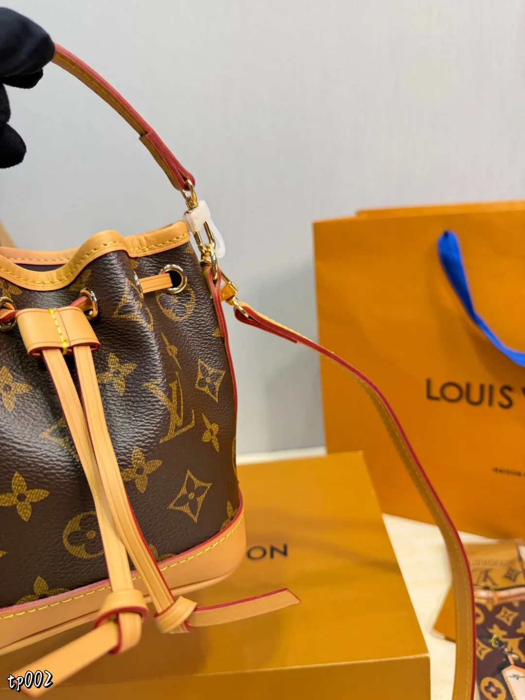 Louis Vuitton Nano Noe Bucket Bag in Brown · view 7