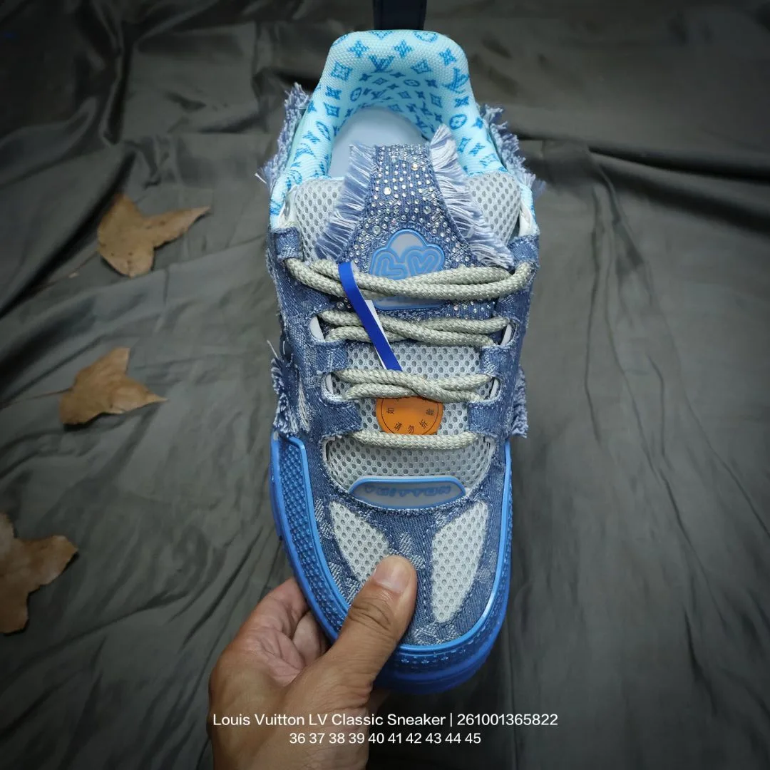Louis Vuitton Denim LV Sneakers in Blue · view 2