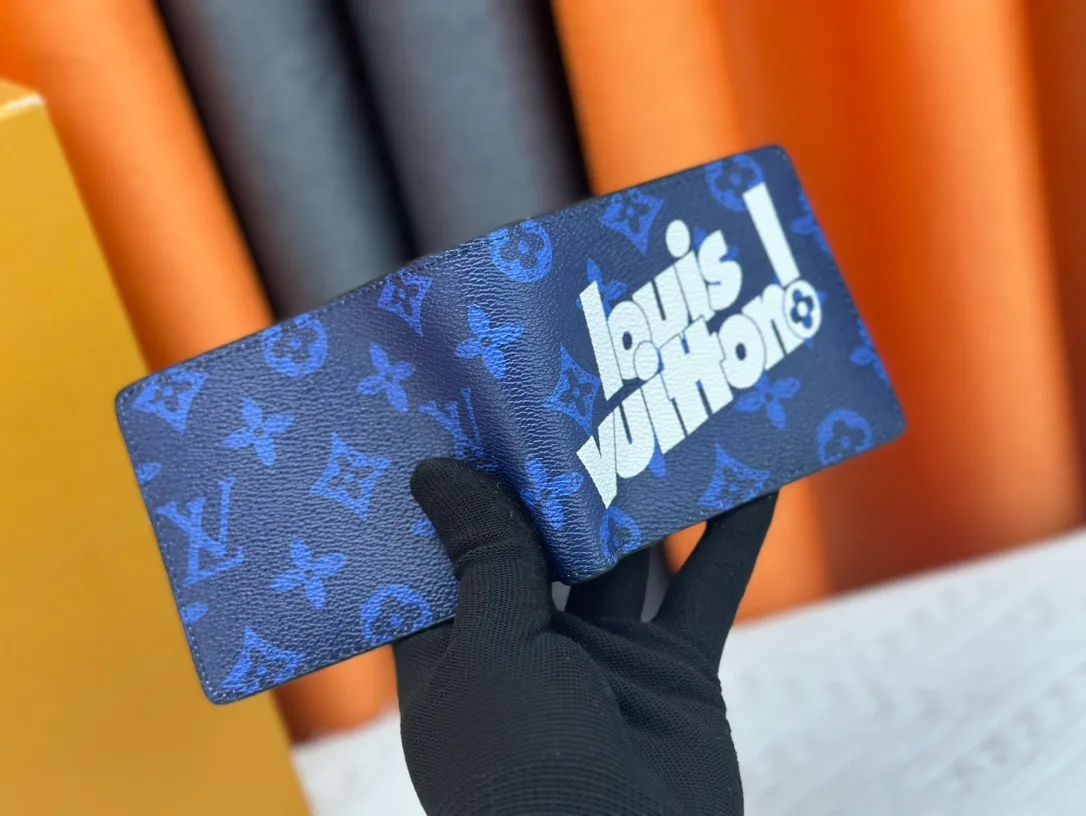Louis Vuitton Canvas Monogram Wallet in Blue · view 2