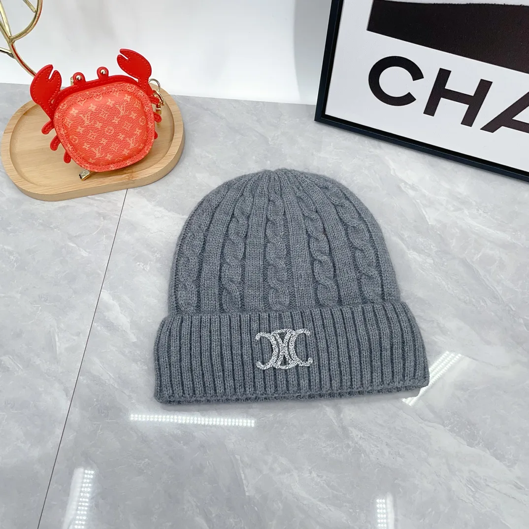 Celine Hat Scarf and Gloves Set in Grey · view 5