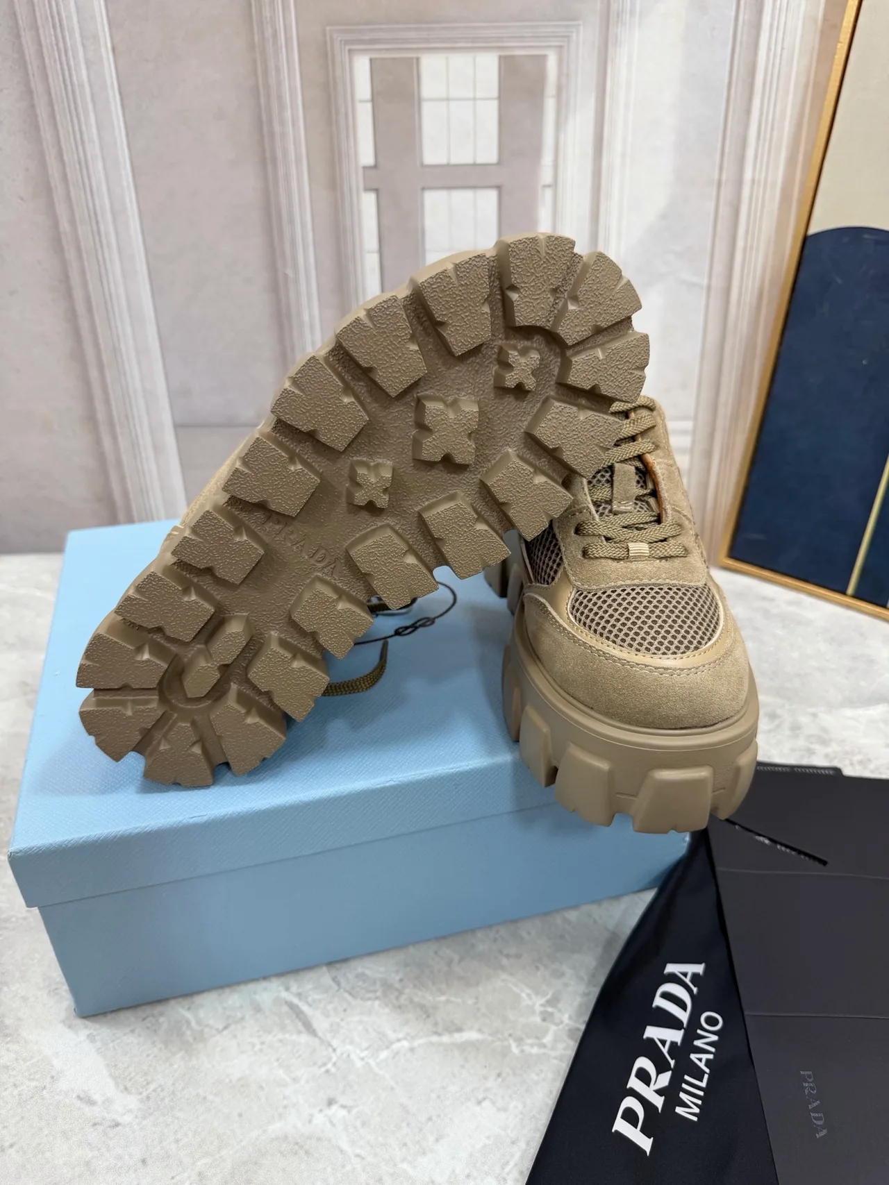 Prada Sneakers in Beige · view 8