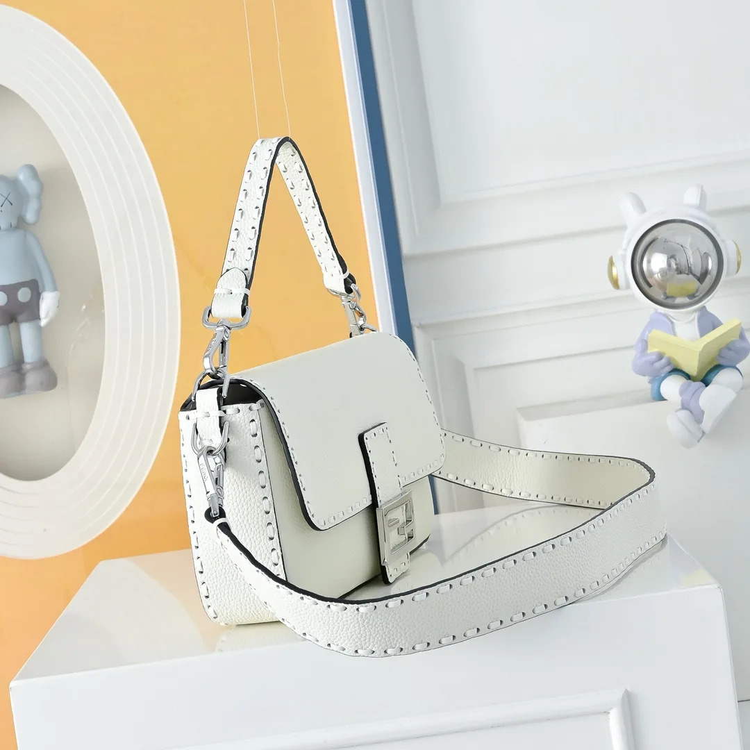 Fendi Baguette Smooth Bag in White · view 3