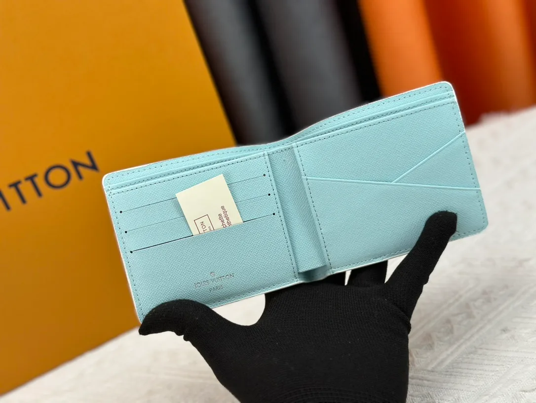 Louis Vuitton Canvas Check Multiple Bifold Wallet in Blue · view 7