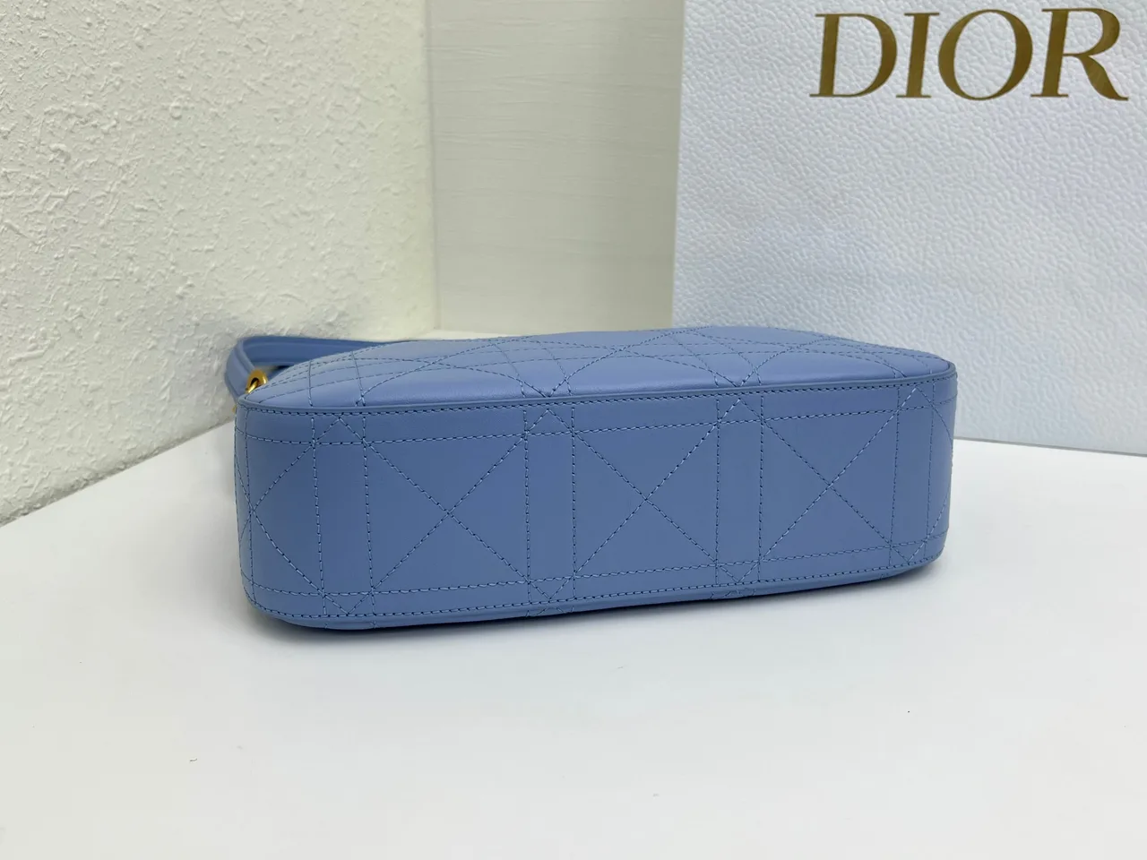 Dior Quilted Shoulder Bag in Blue · view 6