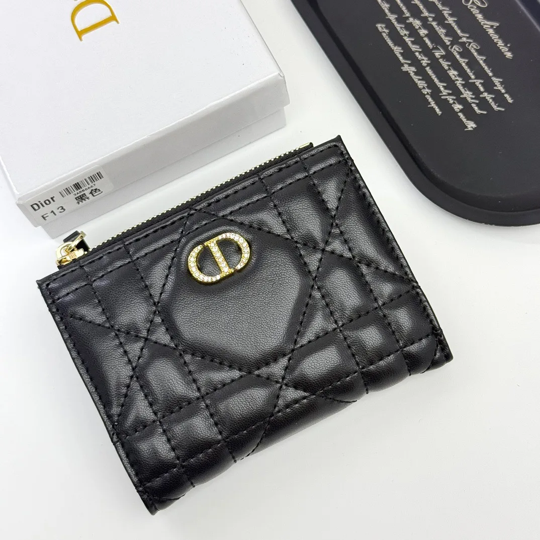 Dior Lambskin Bifold Wallet in Black · view 1