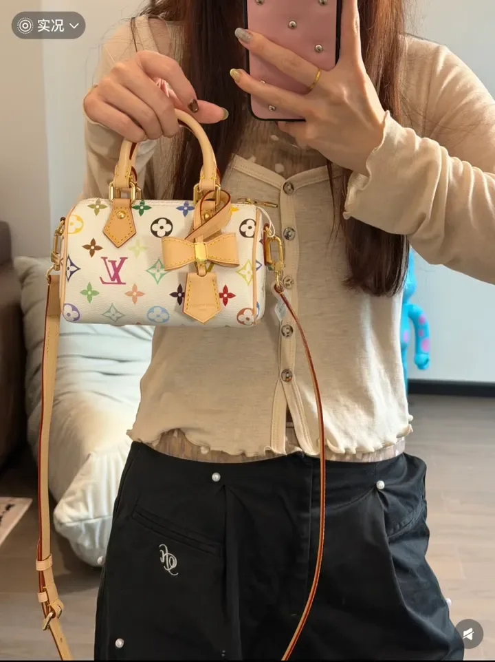 Louis Vuitton Pillow Nano Speedy Handbag in White · view 1