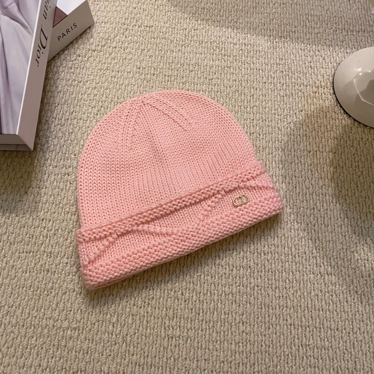 Dior Beanie in Black & White & Grey & Brown & Pink & Blue · view 5