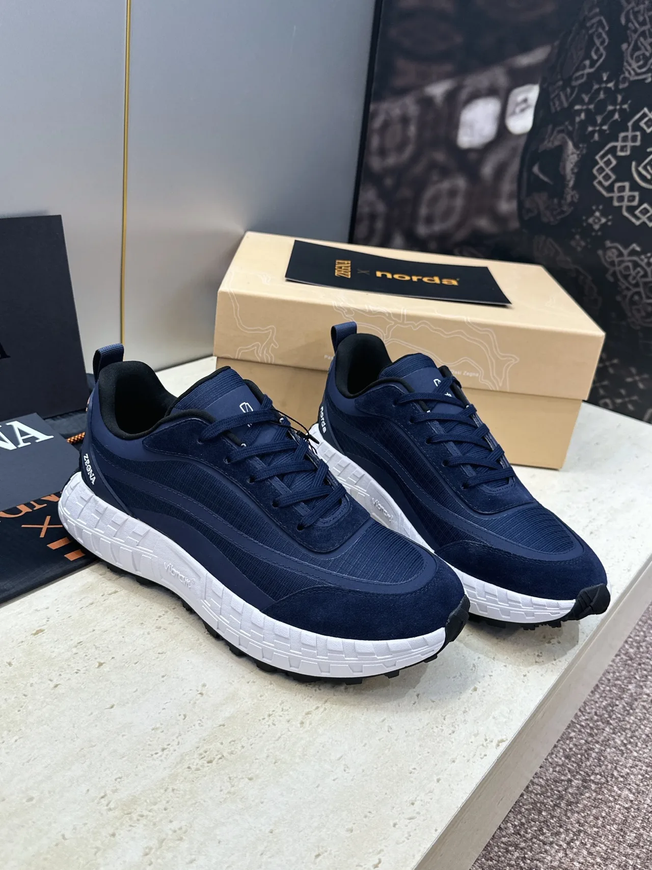 Zegna Sneakers in Blue · view 1
