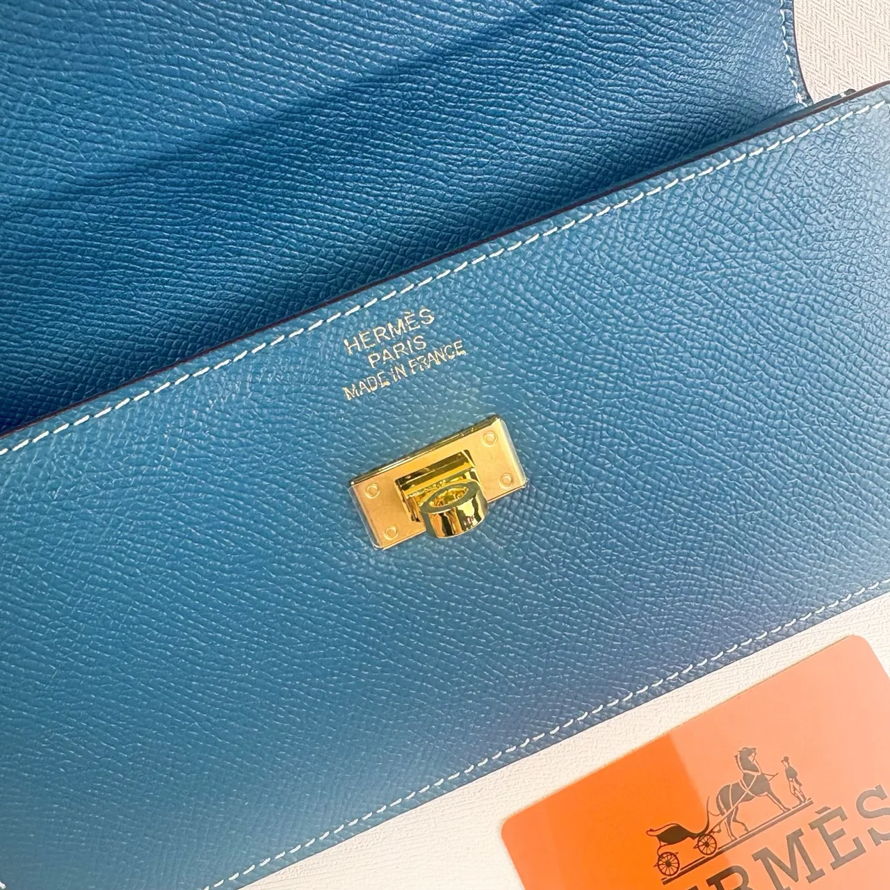Hermes Wristlet Wallet in Blue & Pink & Grey & Green & Red & Burgundy · view 7