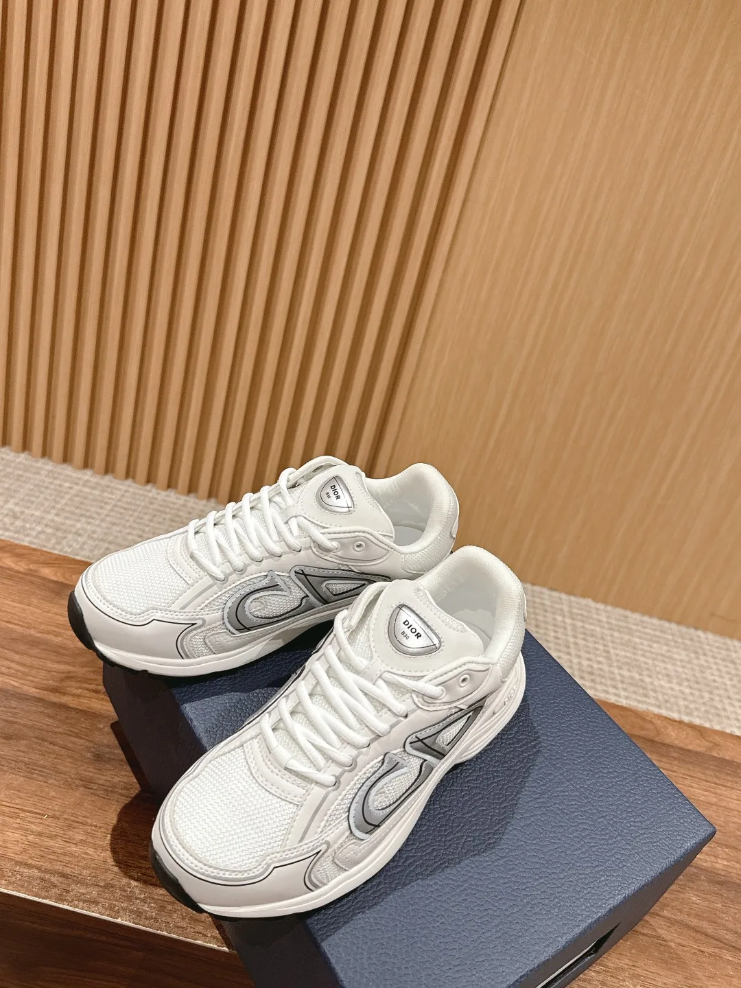 Dior Smooth Sneakers in White · view 3