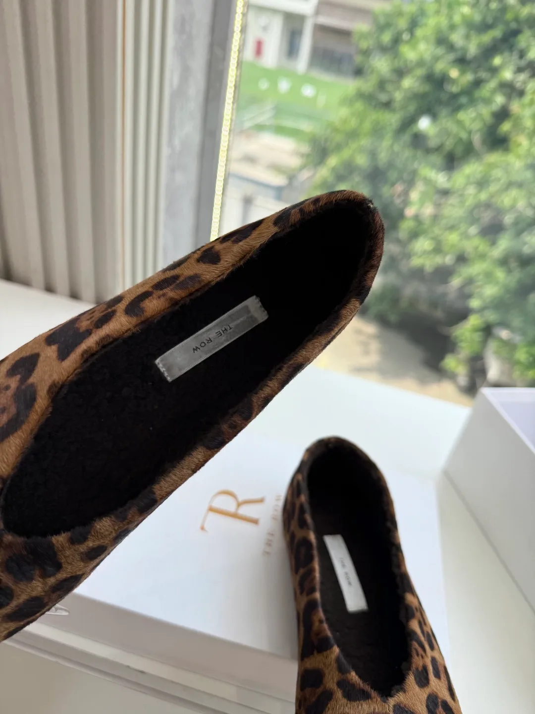 The Row Cowhide Smooth Round-Toe Loafers in Brown · view 8