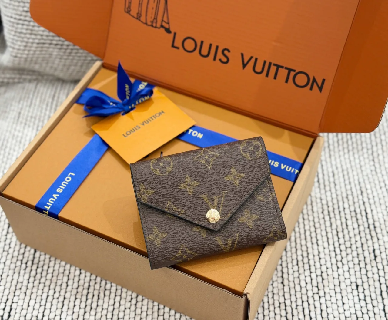 Louis Vuitton Wallet in Brown & Blue & Black · view 2