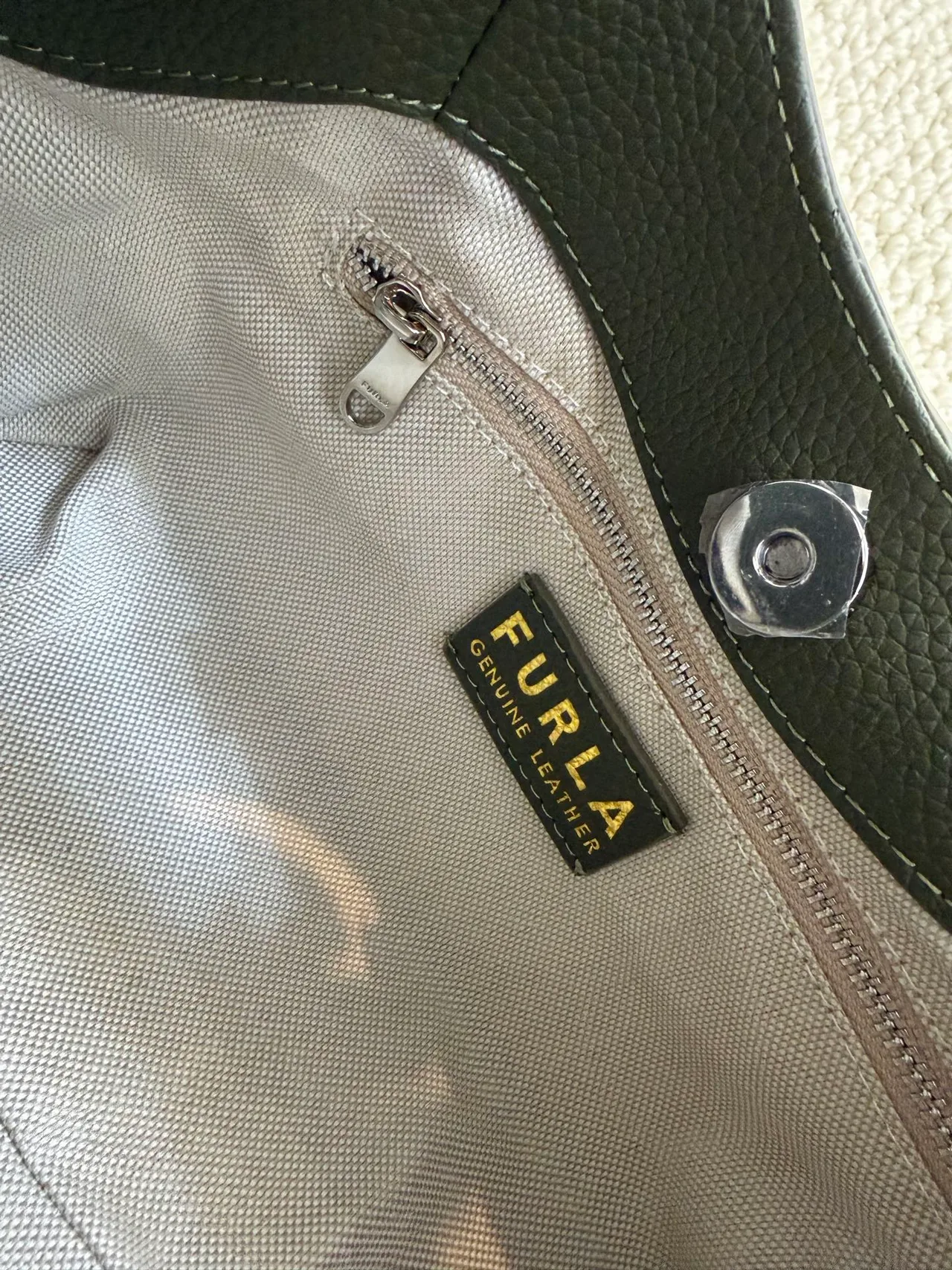 Furla Cowhide Hobo Bag in Green · view 8