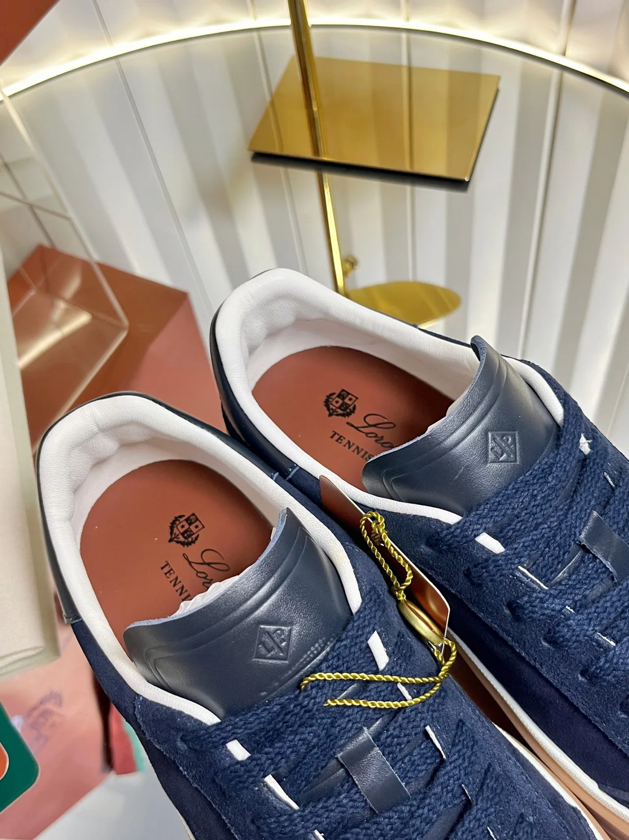 Loro Piana Cashmere Sneakers in Blue · view 8