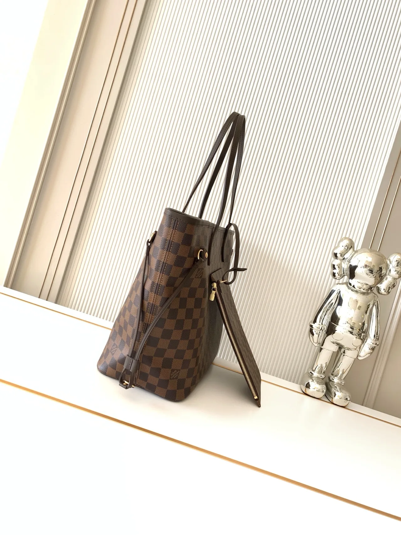 Louis Vuitton Neverfull Check Tote in Brown · view 2