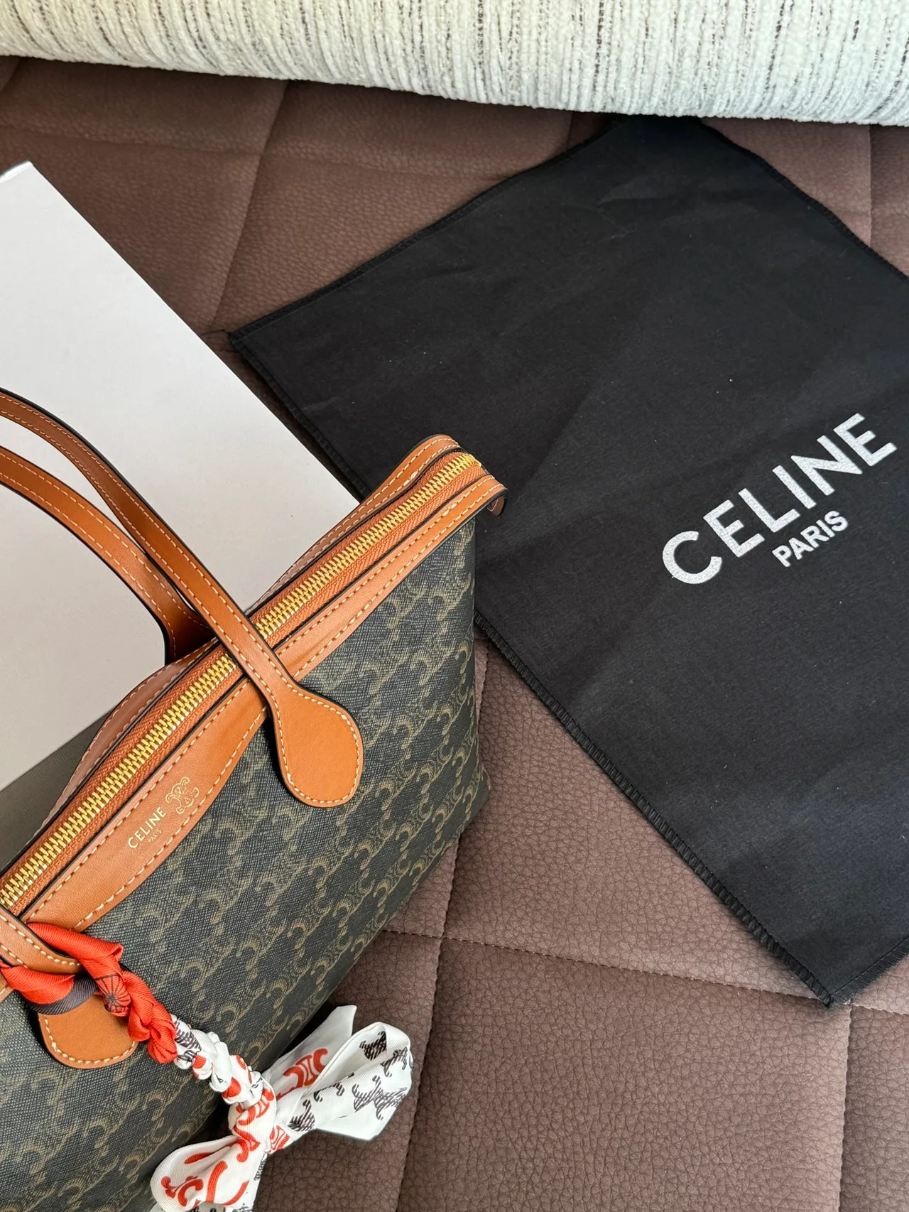 Celine Monogram Tote in Brown · view 4