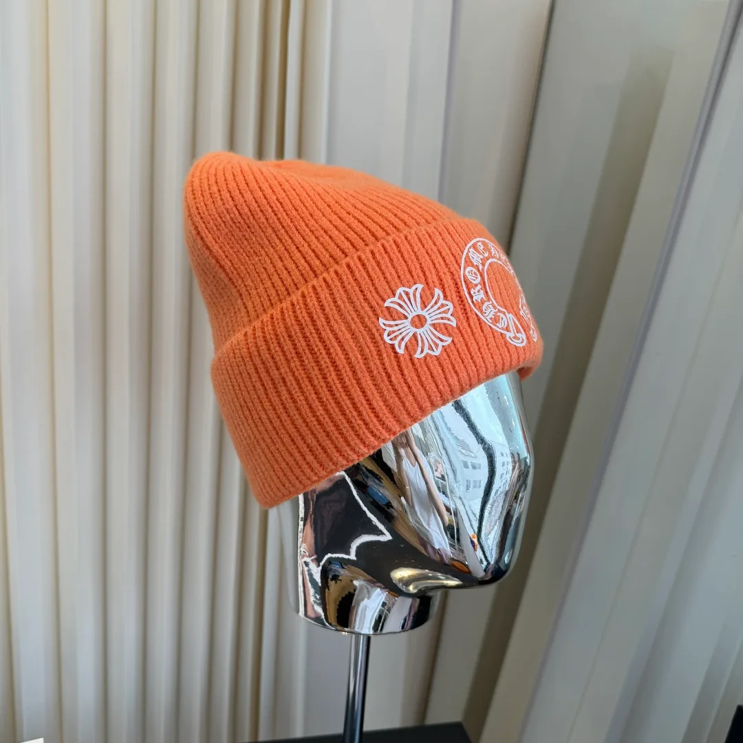 Chrome Hearts Embroidered Knit Beanie in Orange · view 2