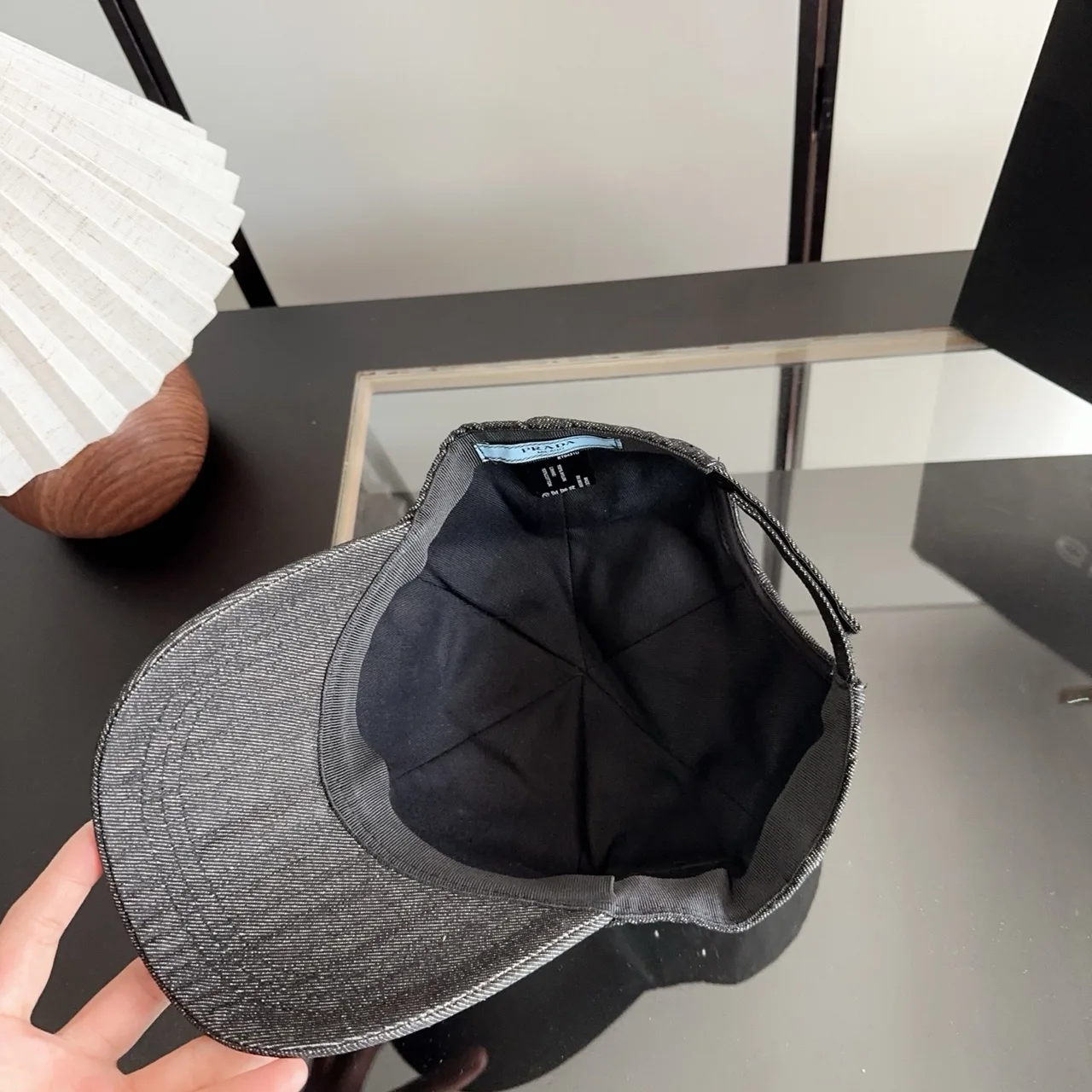 Prada Baseball Cap in Grey · view 8