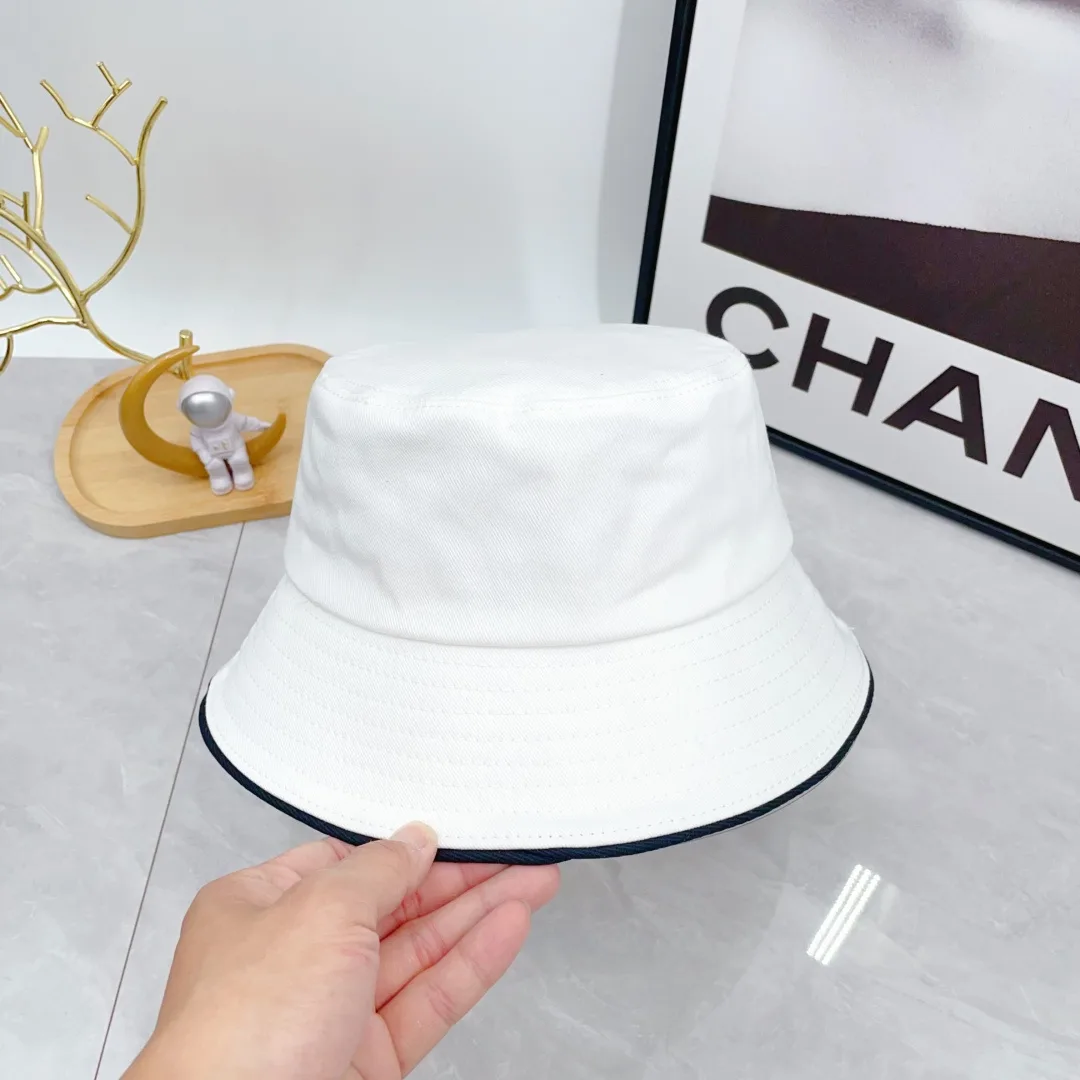 Chanel Bucket Hat in White & Blue & Black · view 8