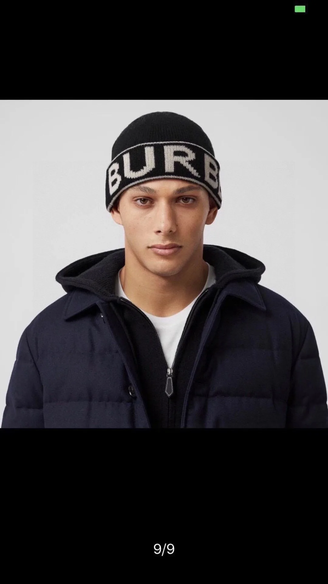 Burberry Lettered knit cap in Black & Grey & Orange & Blue & Pink · view 4