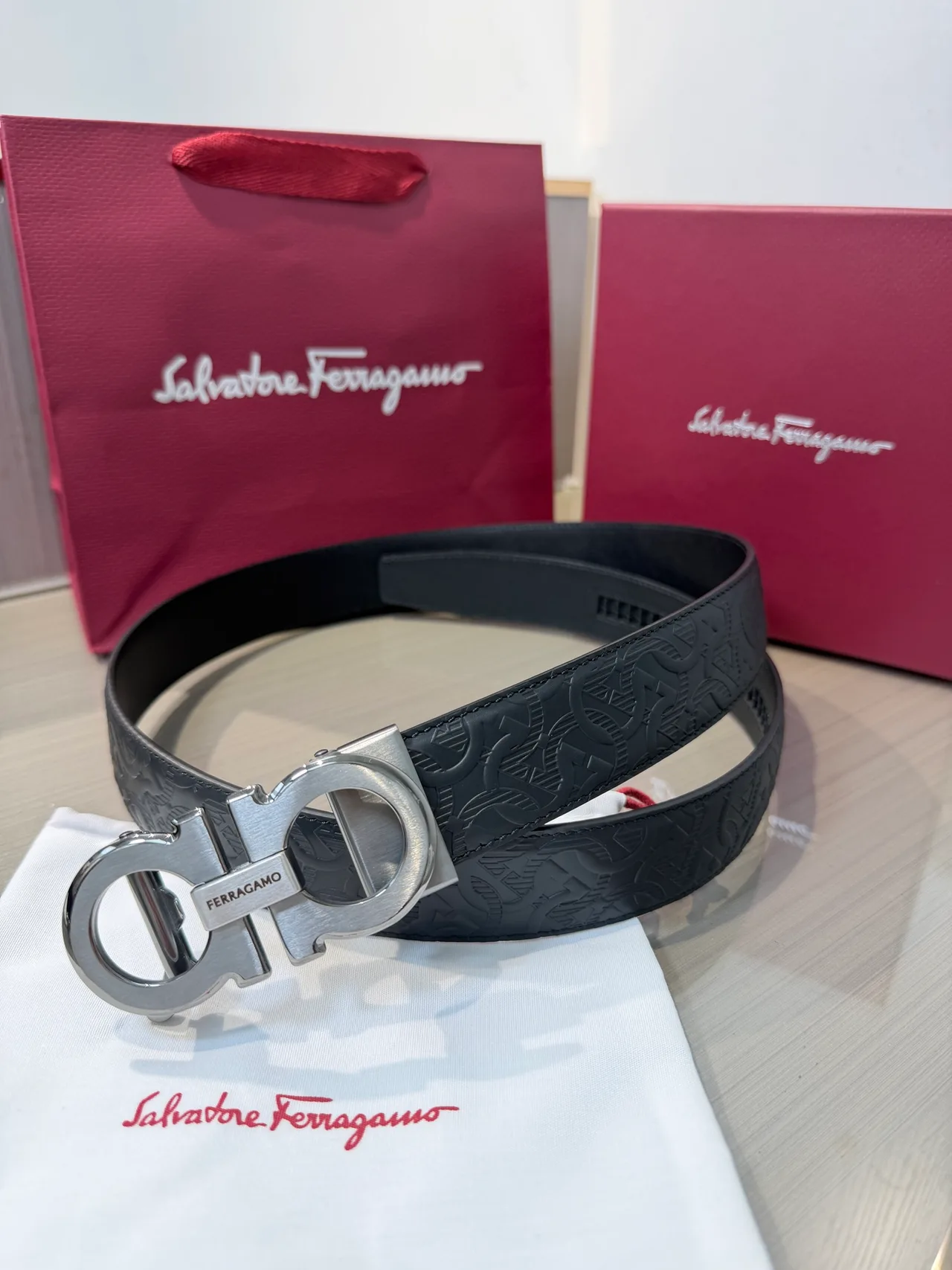 Ferragamo Belt in Black · view 3