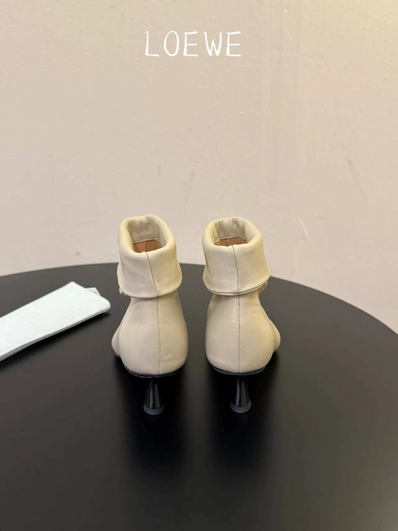 Loewe Cowhide Ankle Boots in White · view 6