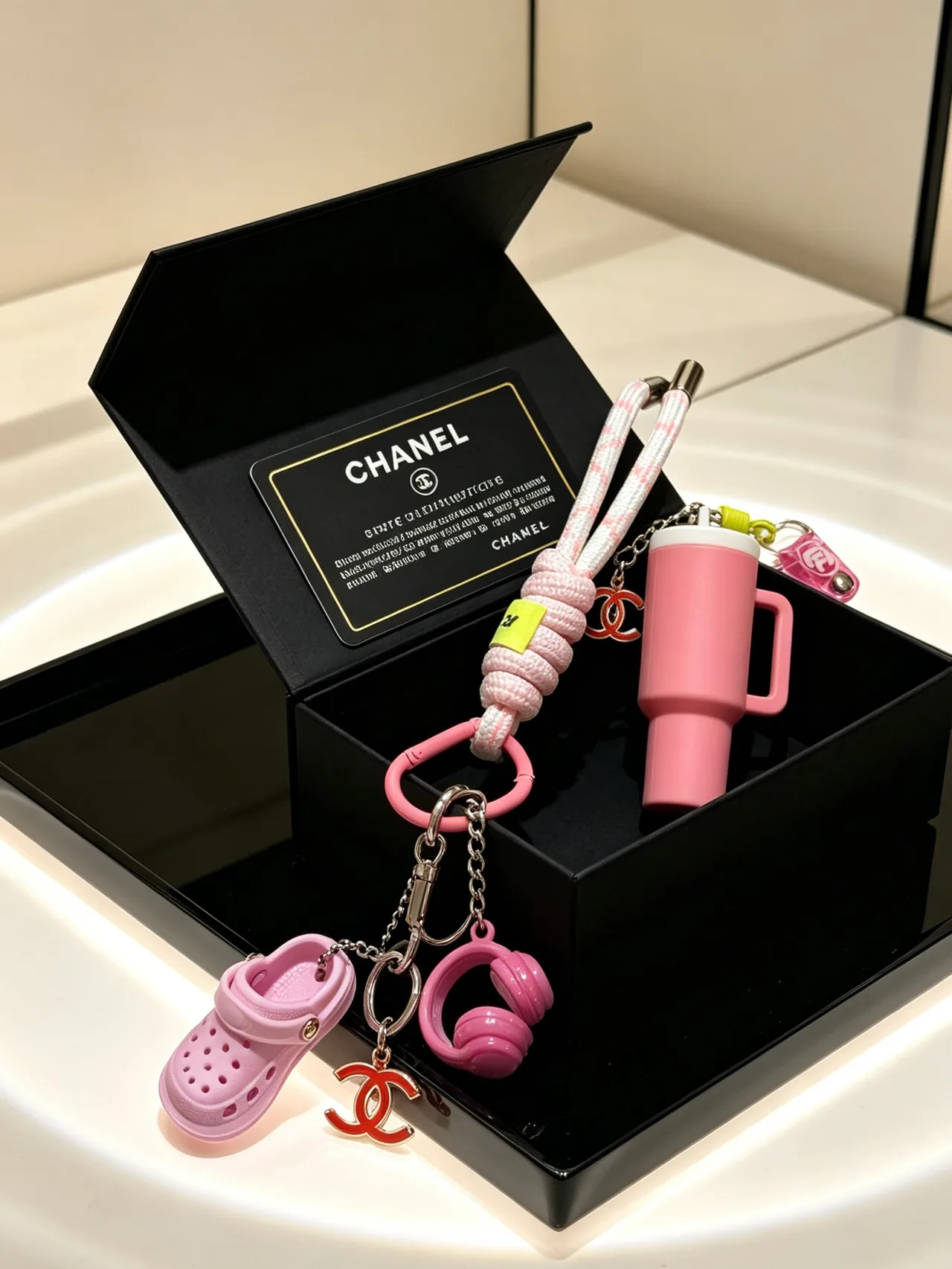 Chanel Accessory Bag Charm in Pink · view 3