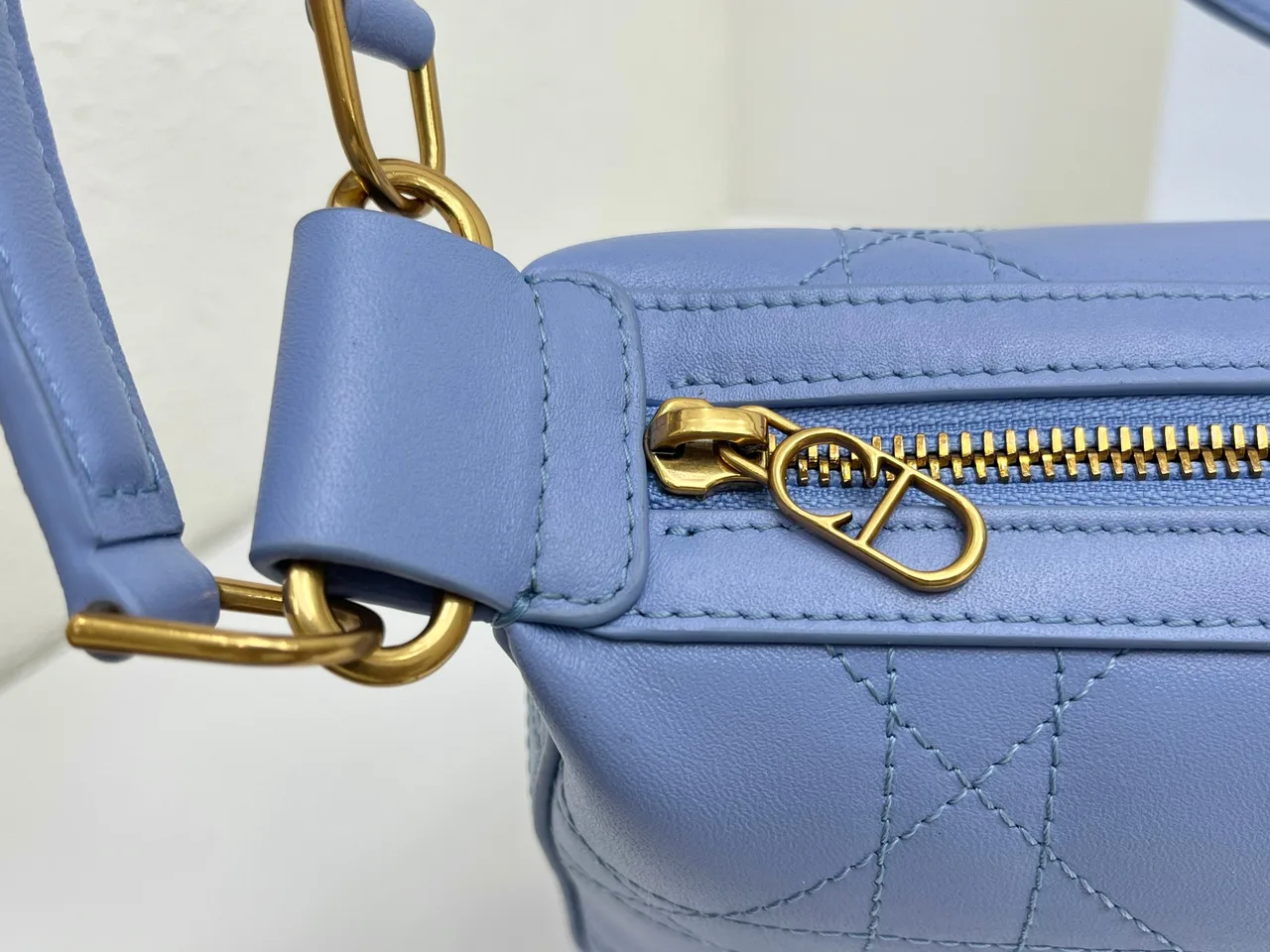Dior Quilted Hobo Bag in Blue · view 6