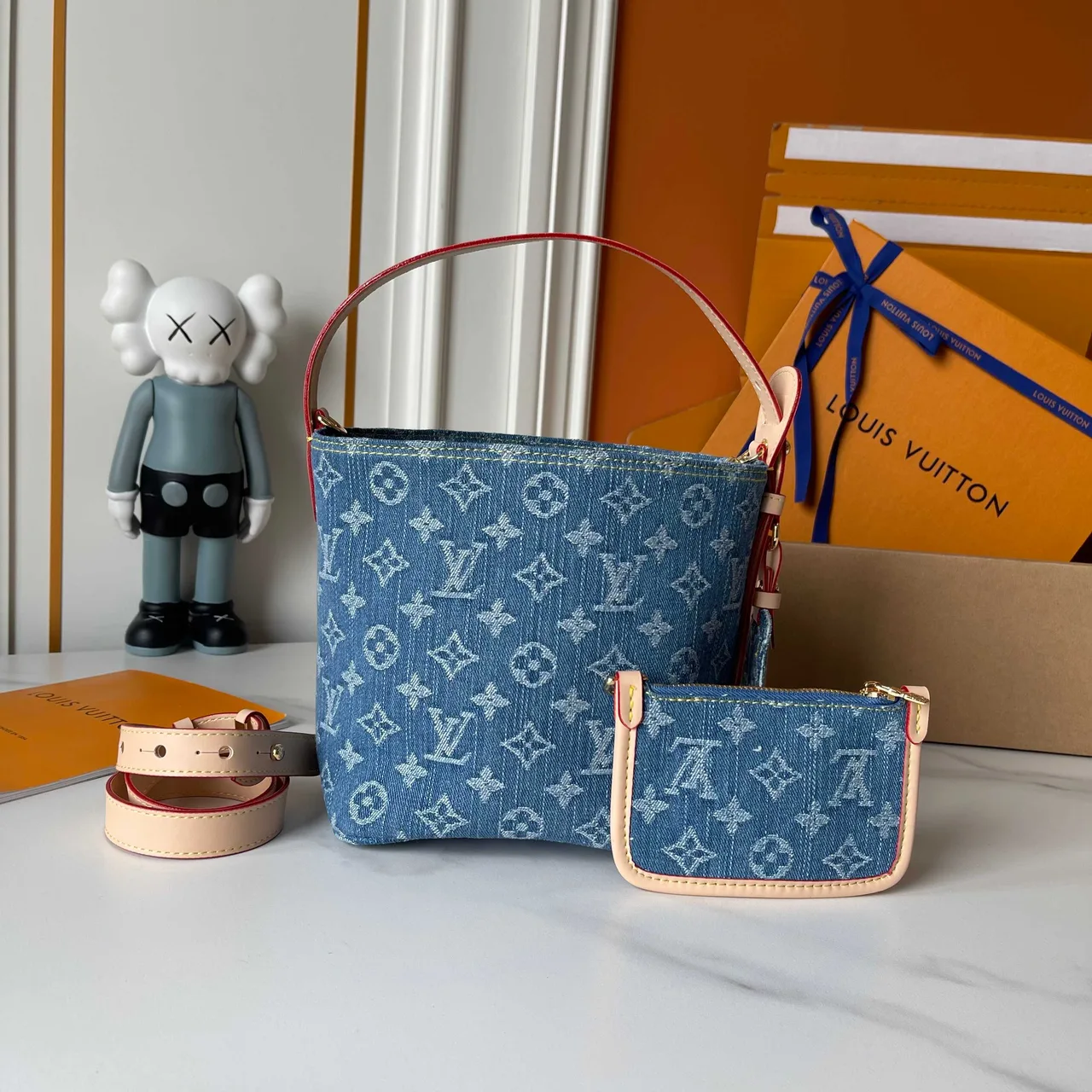 Louis Vuitton Cowhide Denim All In BB Bag in Blue · view 3