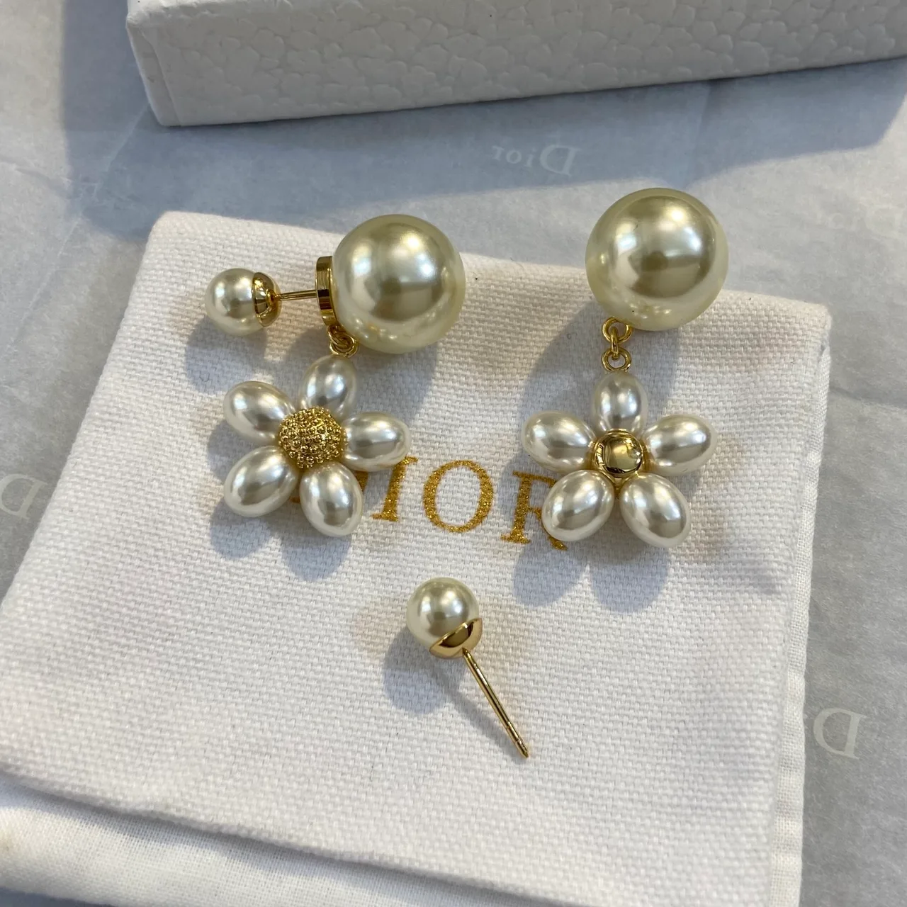 Dior Glossy Earrings in Gold · view 5